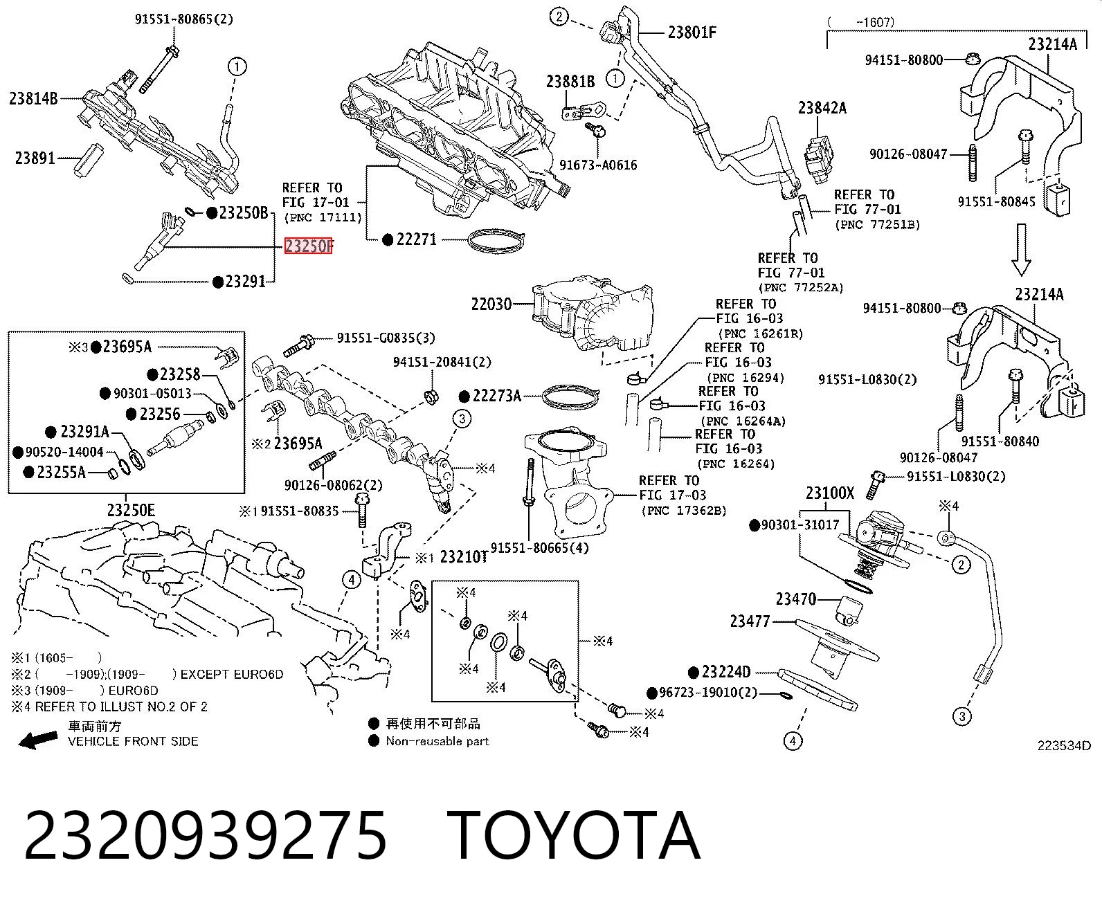 2320939275 Toyota Wtryskiwacz paliwa