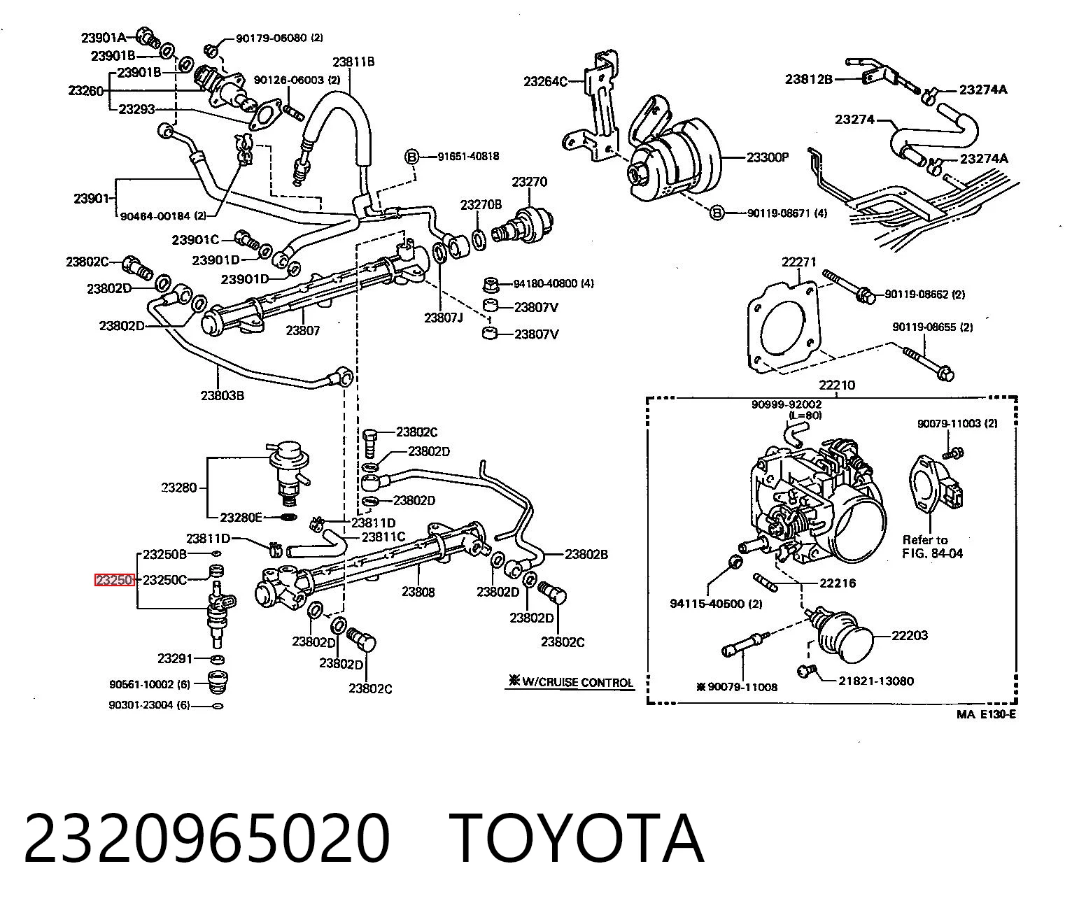 Wtryskiwacz paliwa do Toyota 4 Runner  N130
