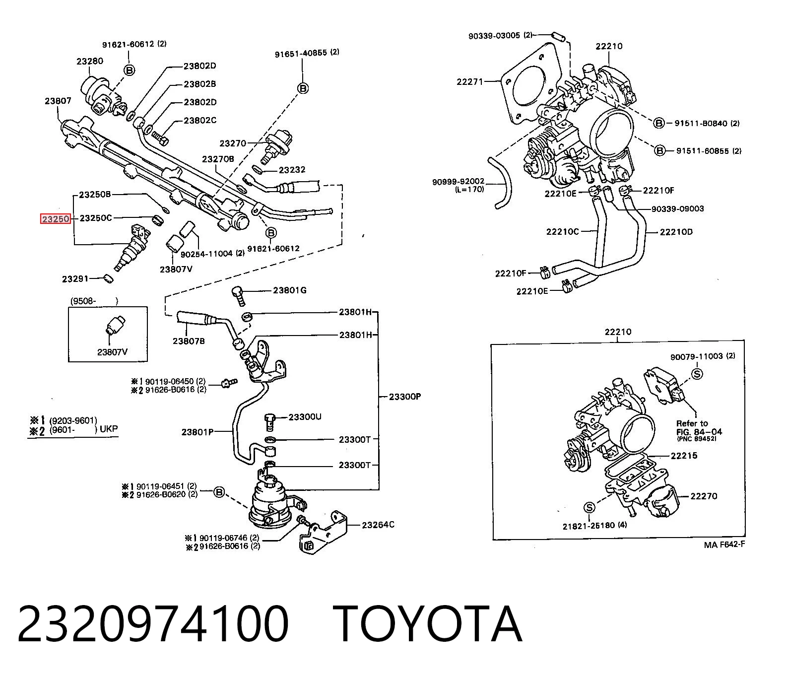 Wtryskiwacz paliwa do Toyota Camry III V10