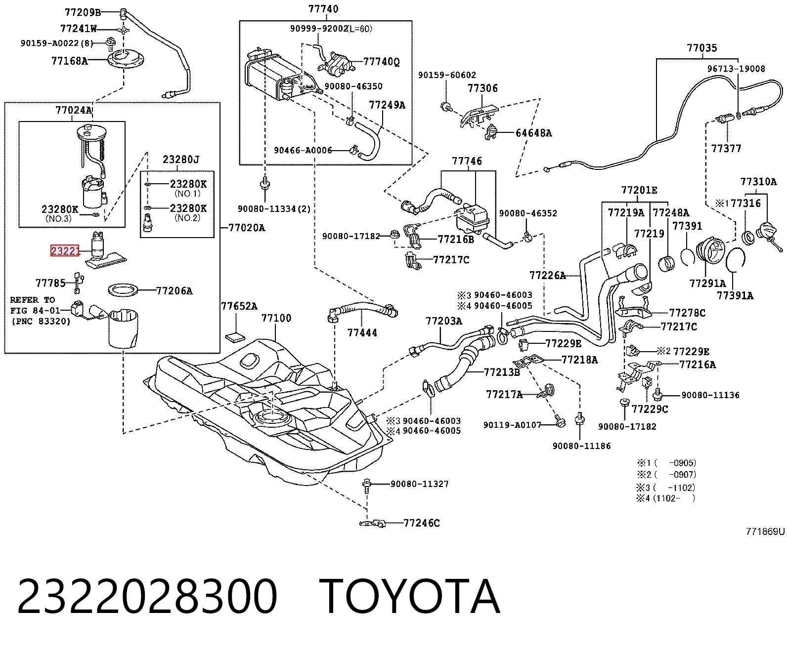 Element-turbina pompy paliwa Toyota 2322028300 cena, od 34,17 USD