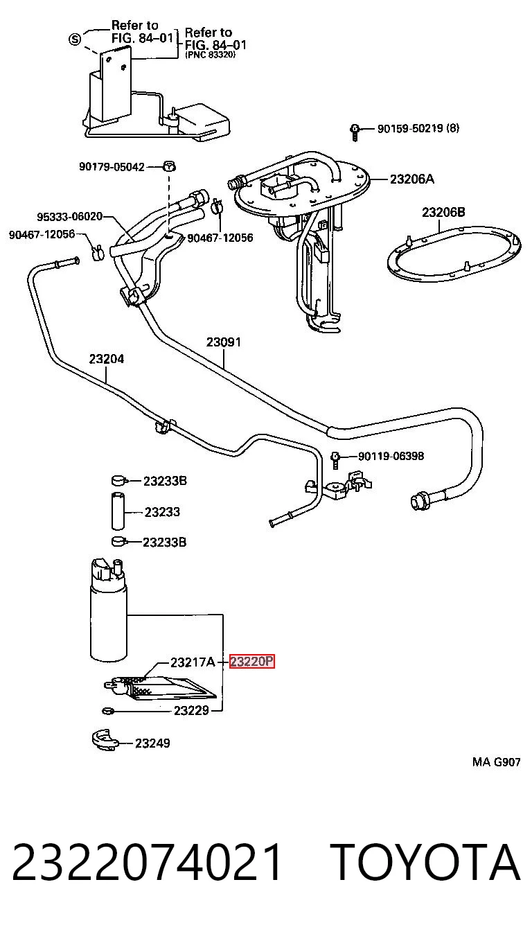2322074021 Toyota Pompa wtryskowa wysokiego ciśnienia