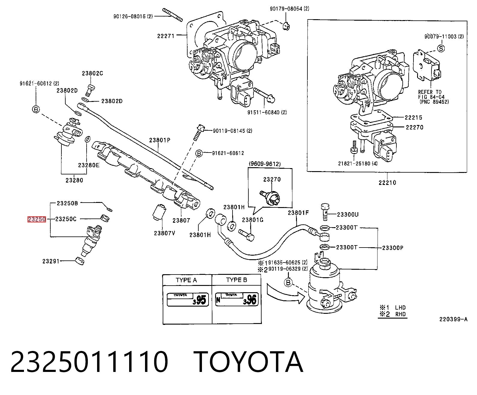 2325011110 Toyota Wtryskiwacz paliwa