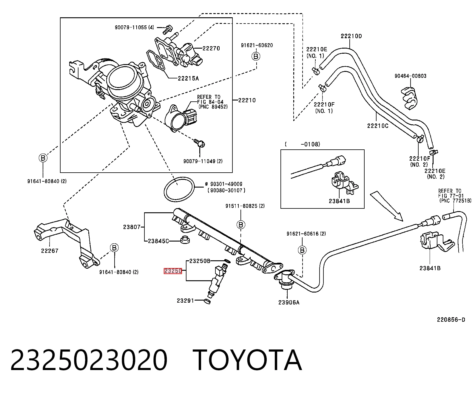 2325023020 Toyota Wtryskiwacz paliwa