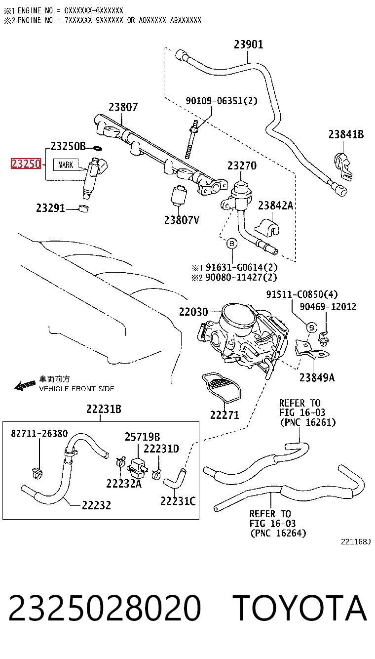 2325028020 Toyota Wtryskiwacz paliwa