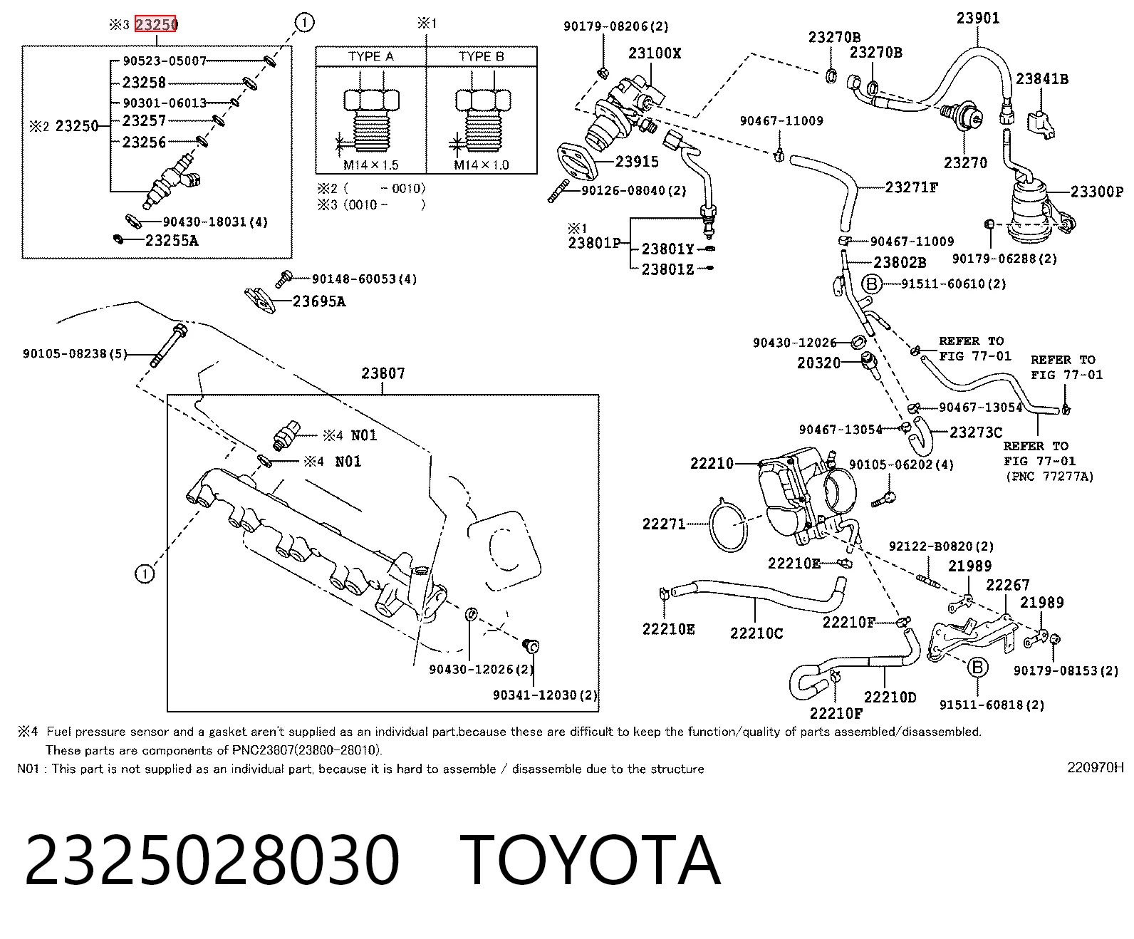 2325028030 Toyota Wtryskiwacz paliwa