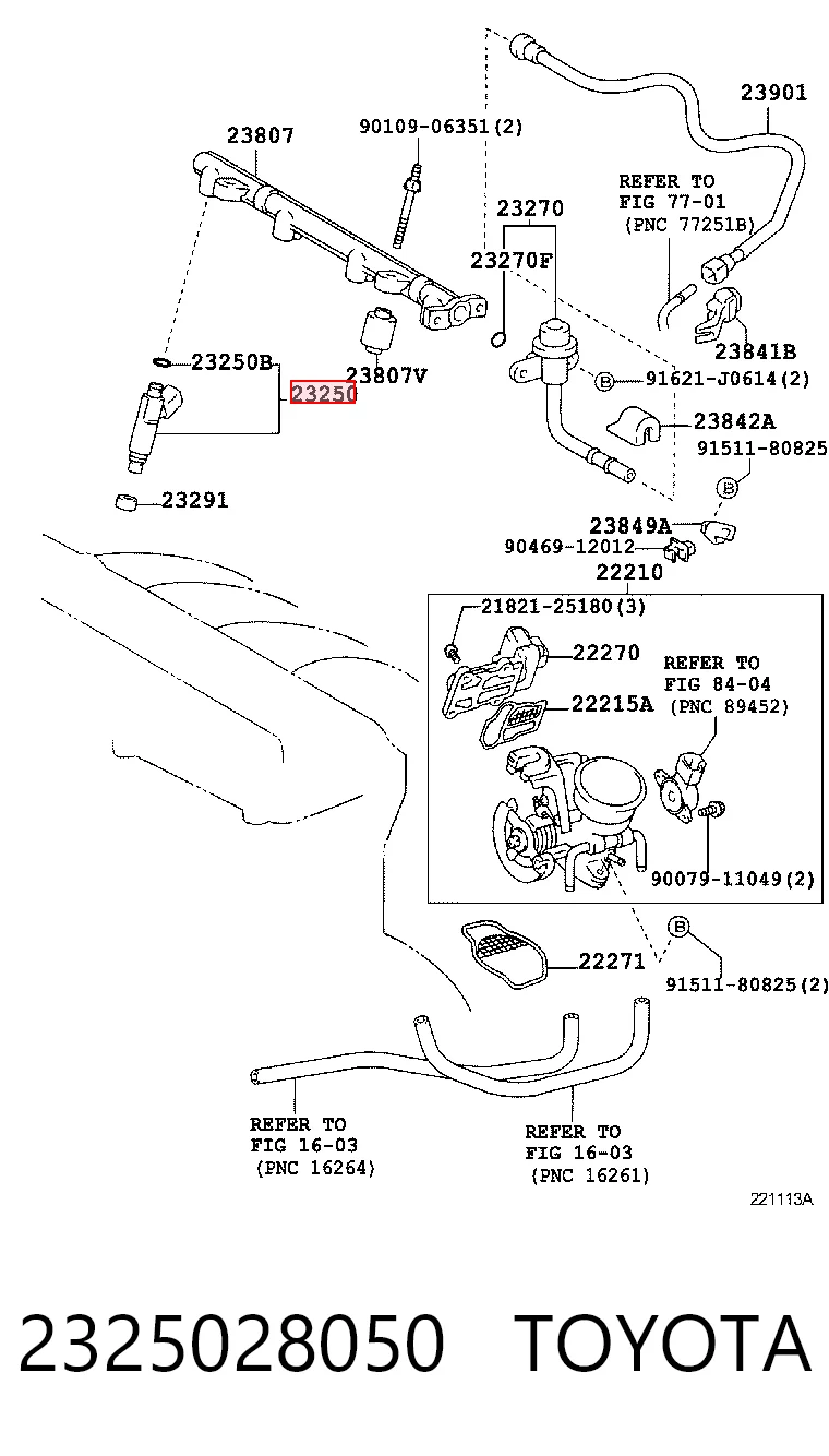 2325028050 Toyota Wtryskiwacz paliwa