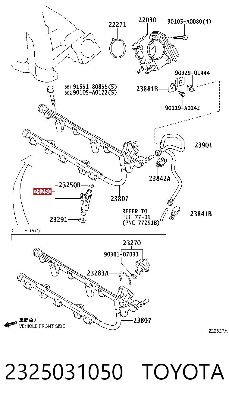2325031050 Toyota Wtryskiwacz paliwa