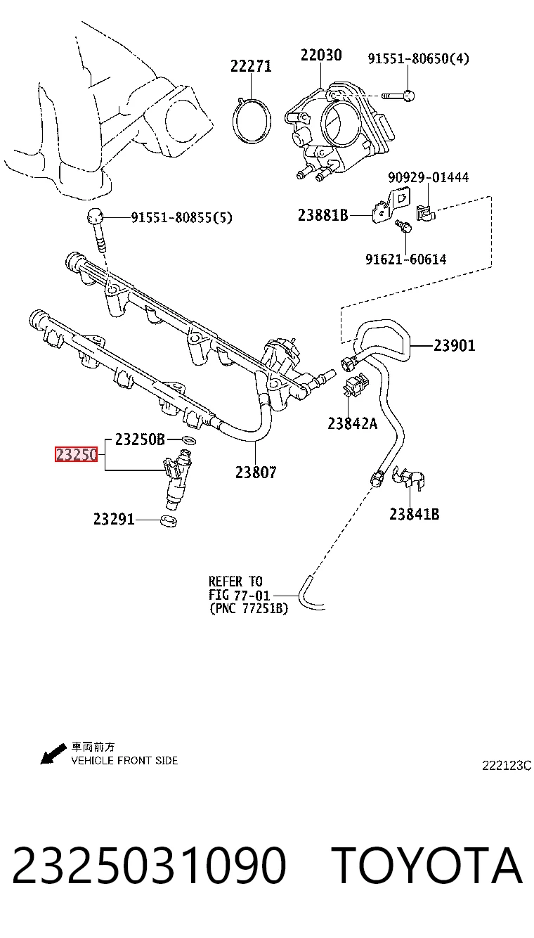 2325031090 Toyota Wtryskiwacz paliwa