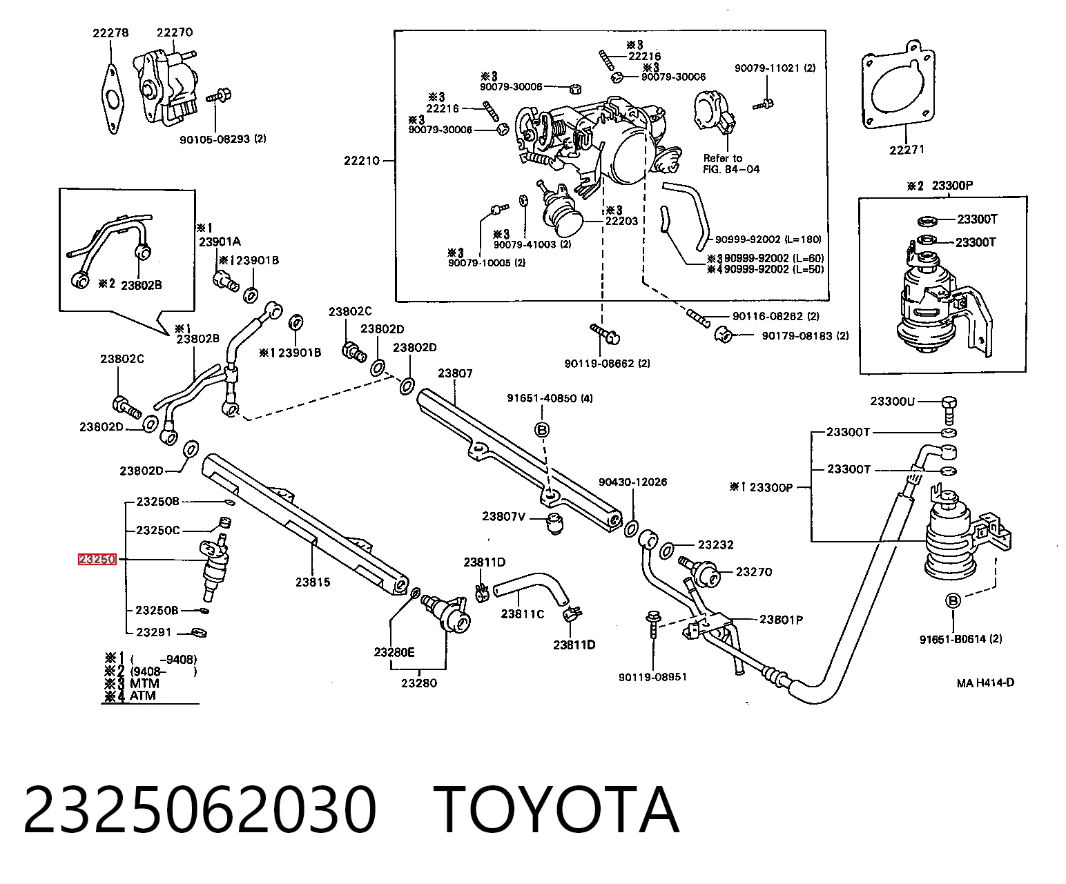 2325062030 Toyota Wtryskiwacz paliwa