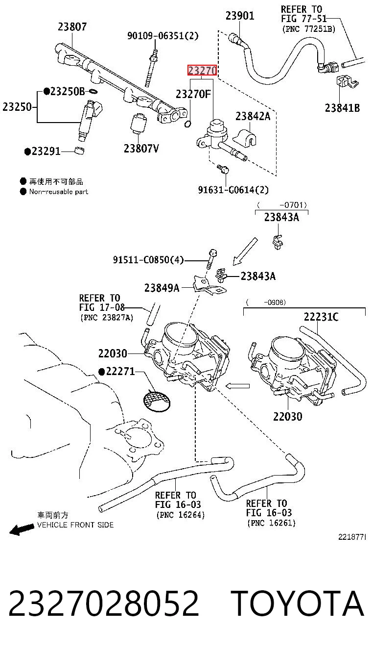 Regulator ciśnienia paliwa w listwie paliwowej Toyota 2327028052 cena, od 112,57 USD