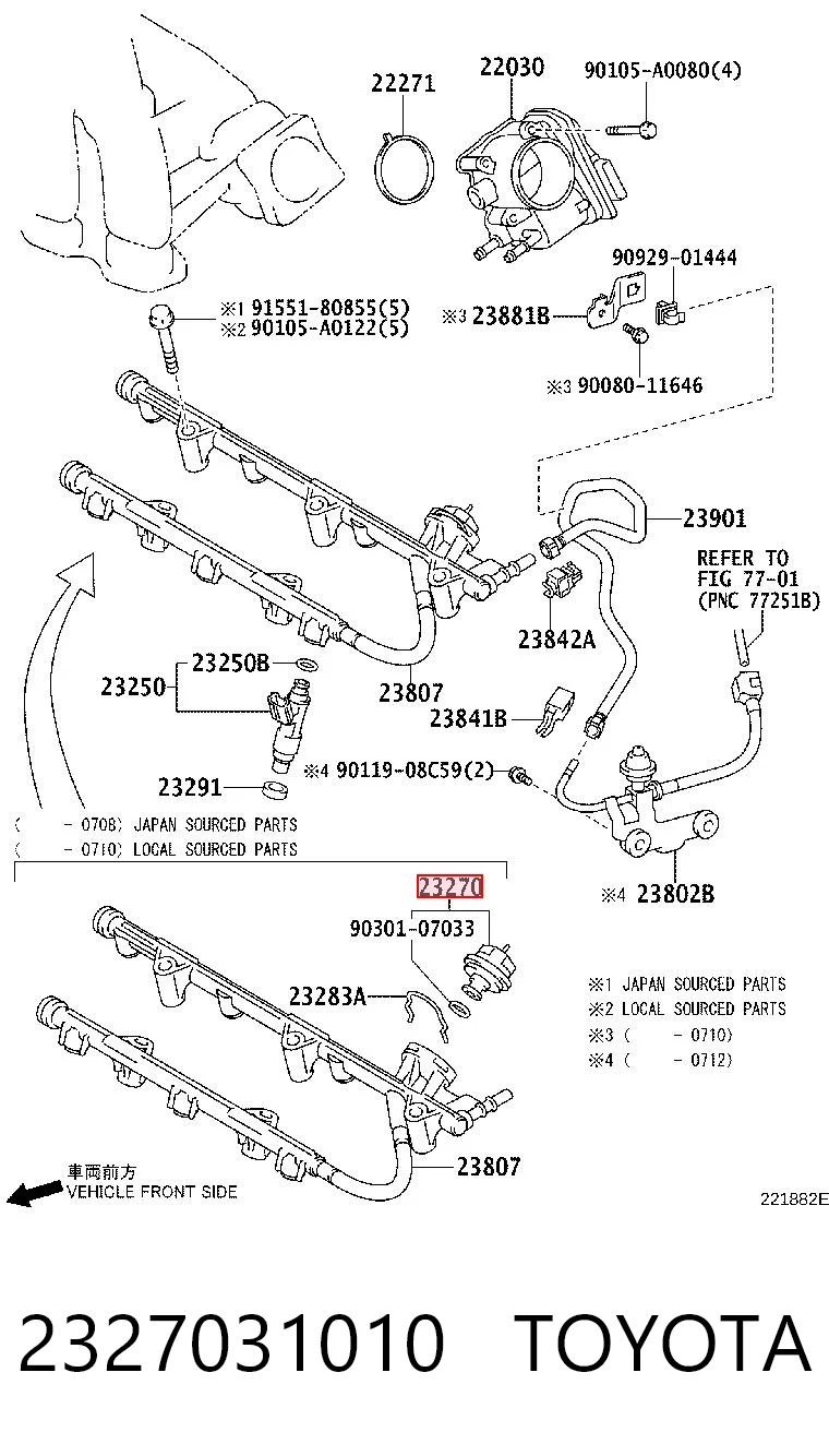 Regulator ciśnienia paliwa w listwie paliwowej do Lexus RX 330/350 U3