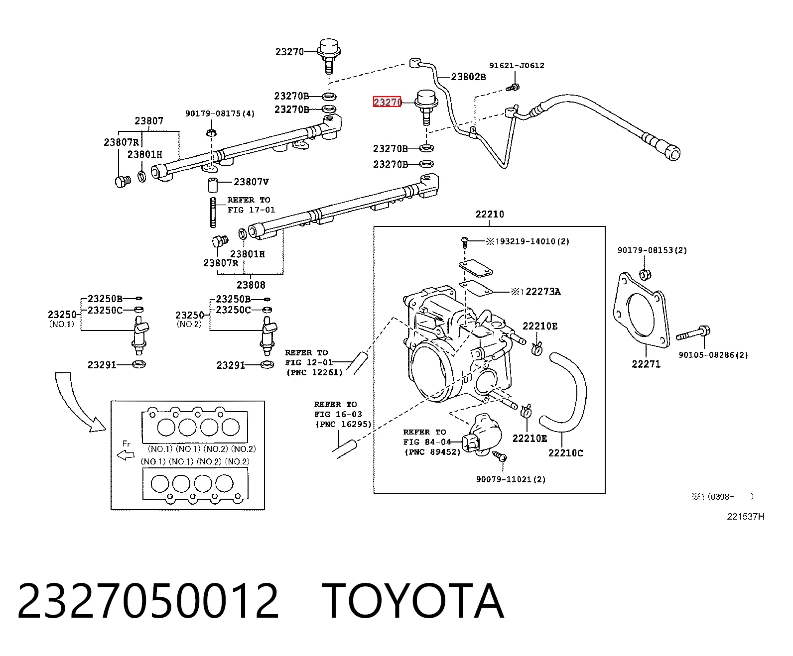 Regulator ciśnienia paliwa w listwie paliwowej do Toyota Land Cruiser J200