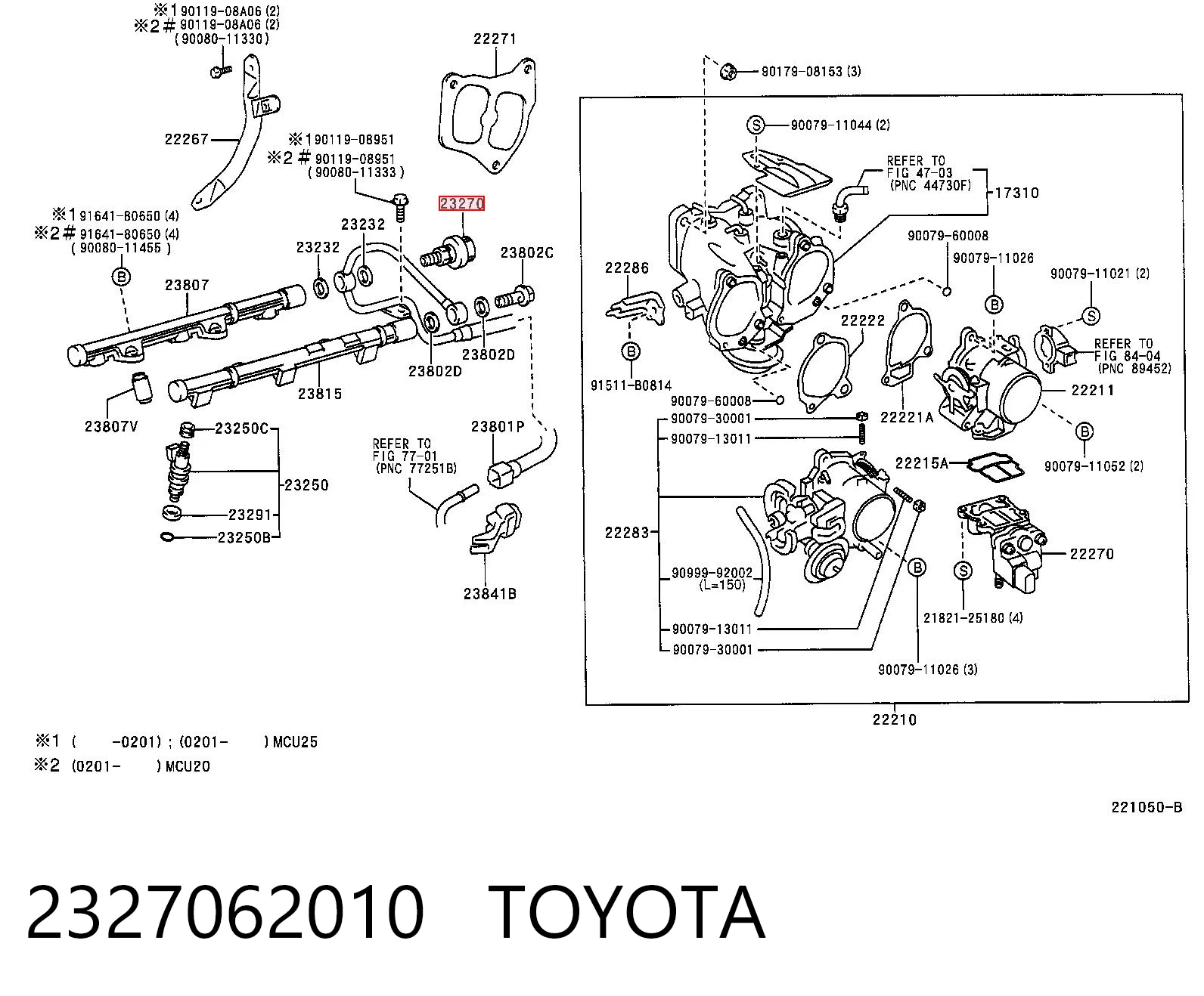 Regulator ciśnienia paliwa w listwie paliwowej do Toyota Camry III V10