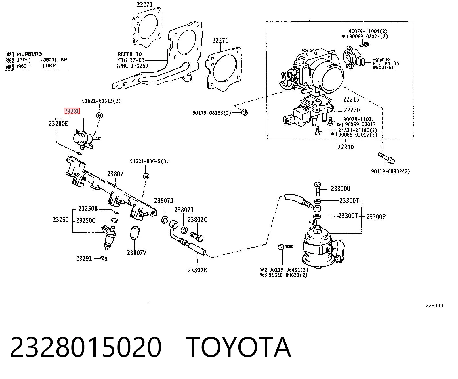 Regulator ciśnienia paliwa w listwie paliwowej do Toyota Carina E T19