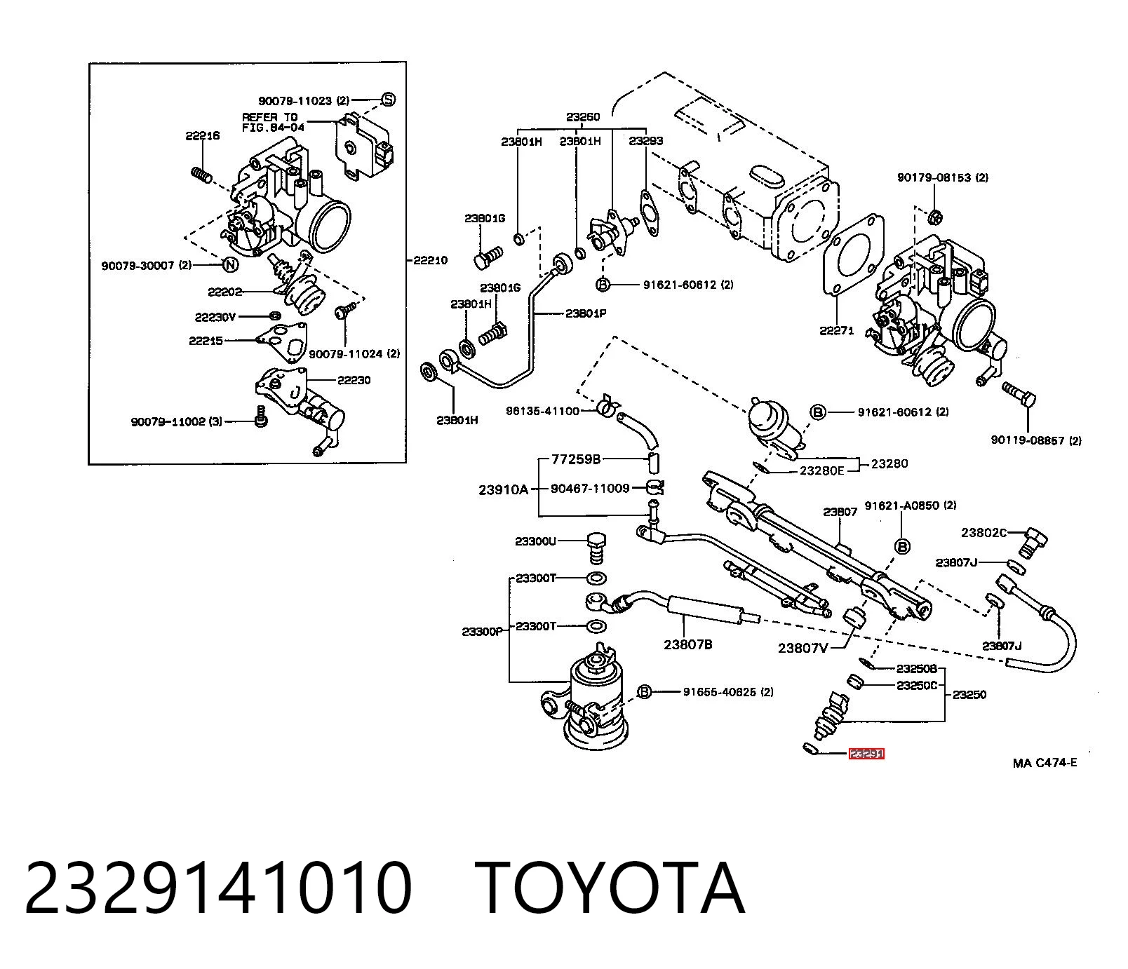 2329141010 Toyota Pierścień uszczelniający wtryskiwacza