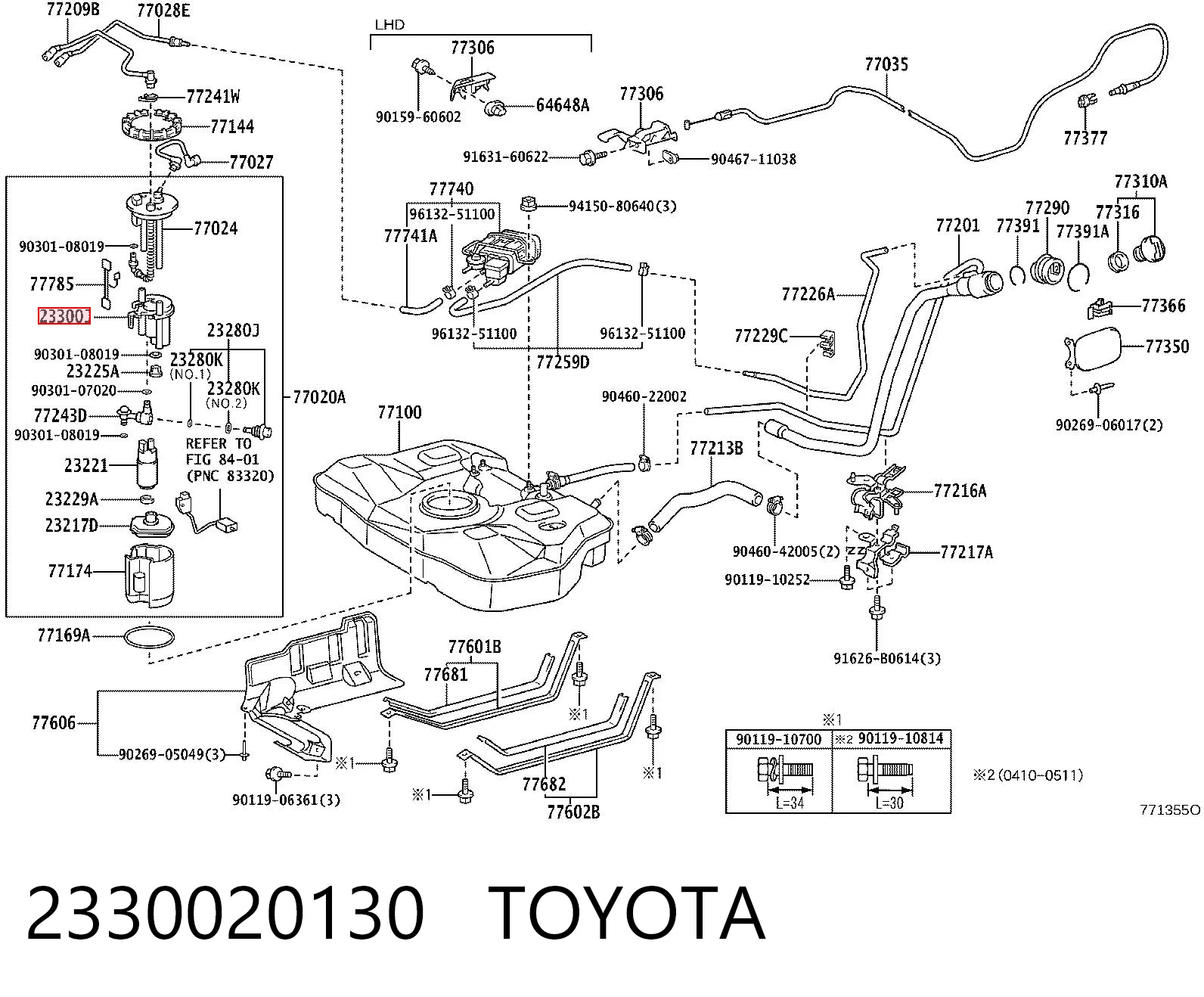 2330020130 Toyota