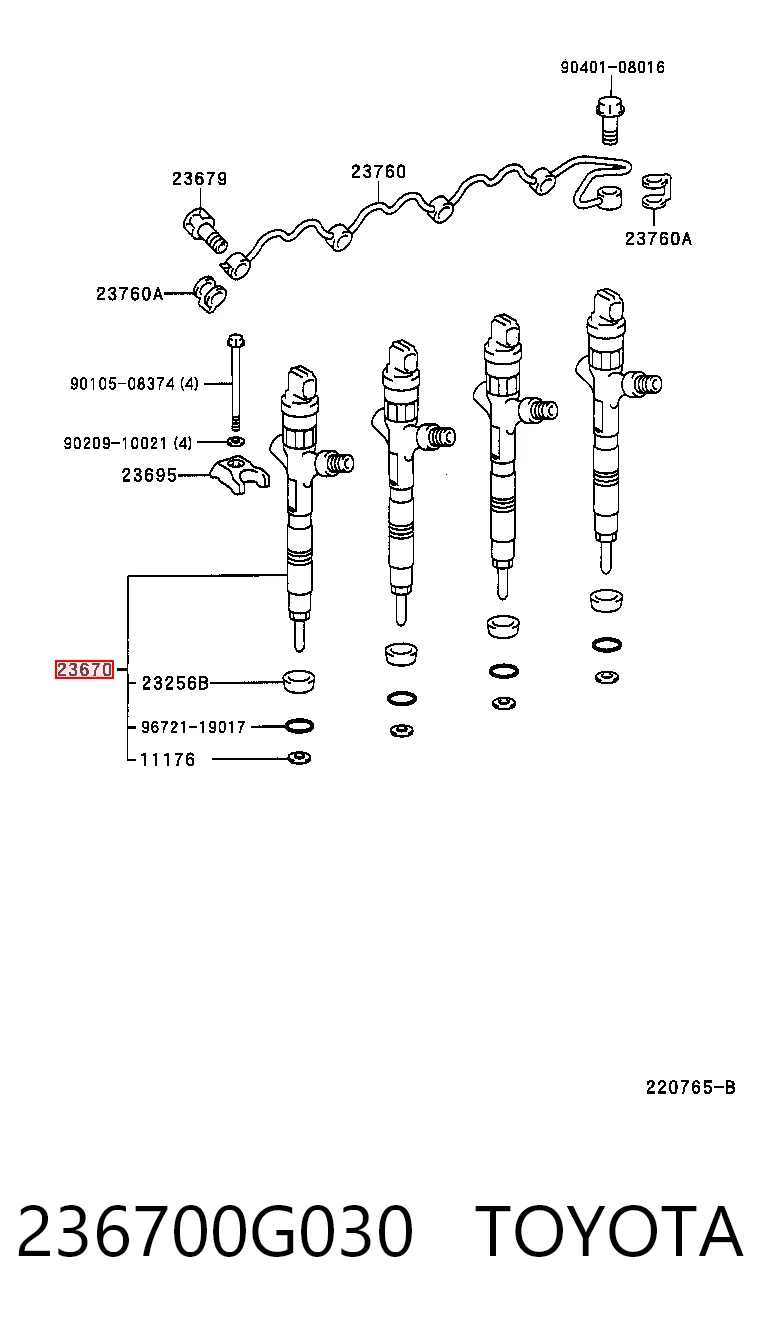 236700G030 Toyota Wtryskiwacz paliwa