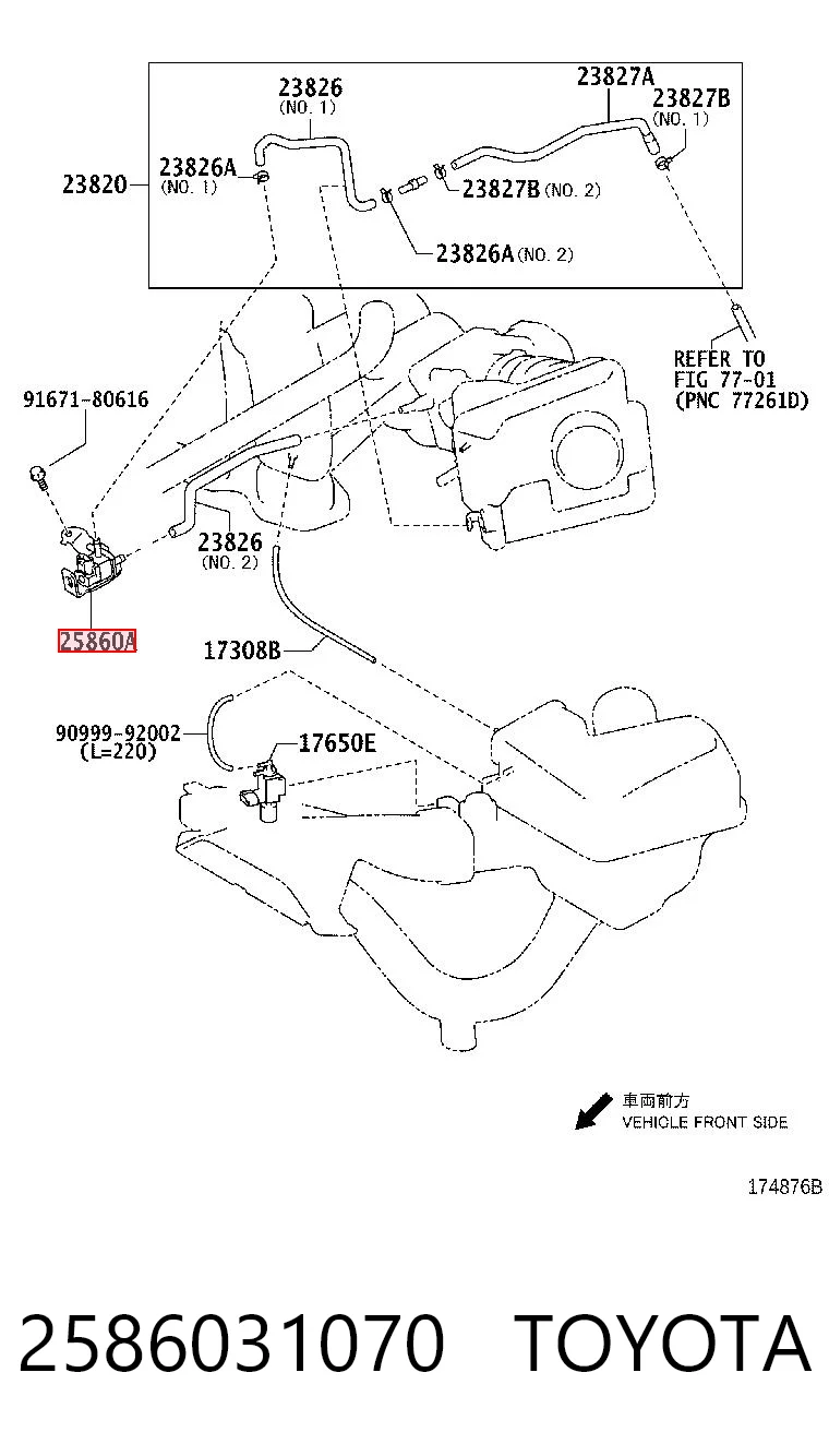 Zawór pochłaniacza oparów paliwa do Toyota Camry VI V40