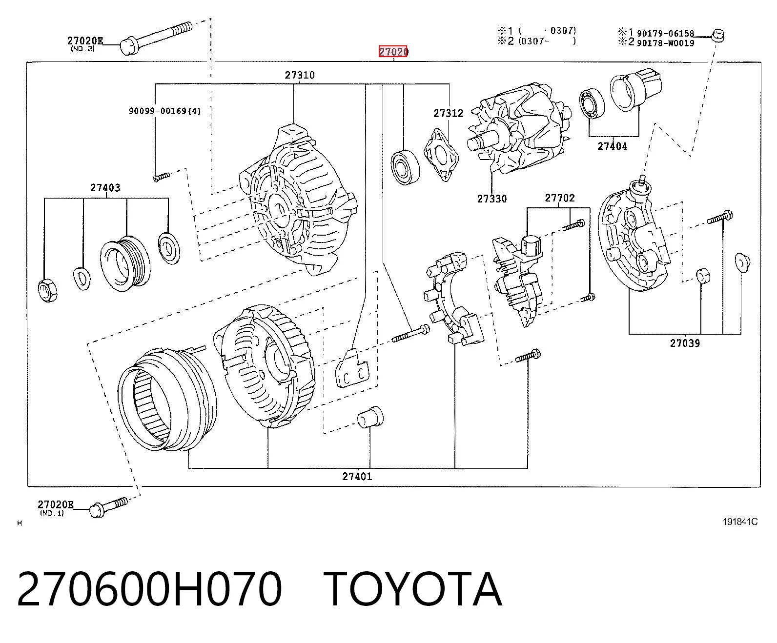 Alternator do Toyota Camry V V30