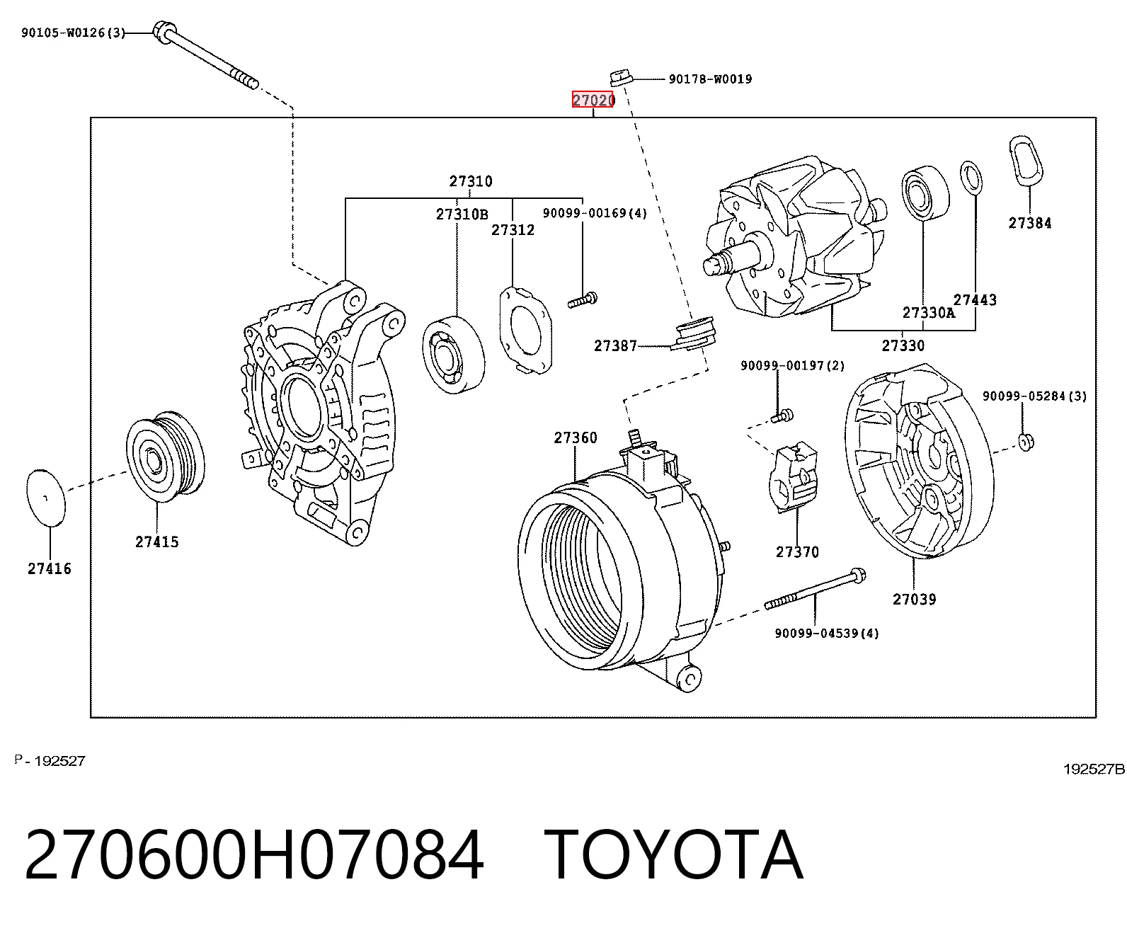 Alternator Toyota Camry V