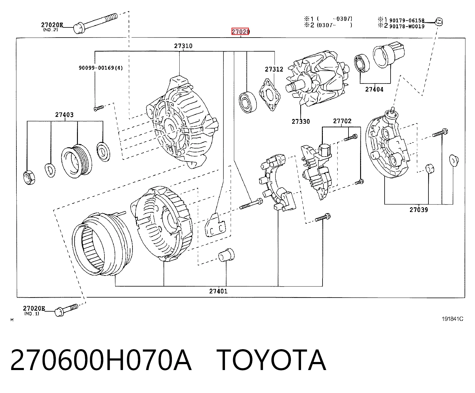 Alternator Toyota Camry V sedana (V30) (2001 - 2006) cena, od 170,01 USD