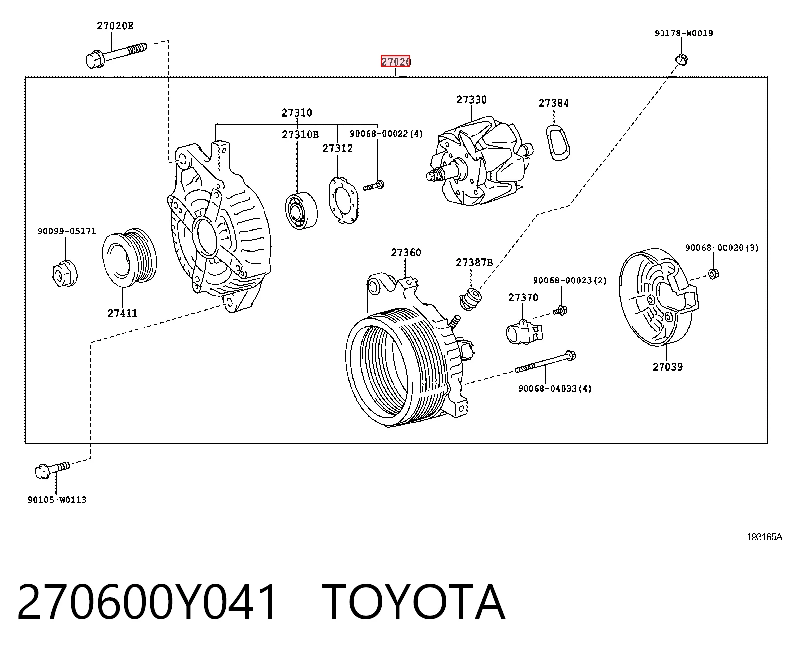  Alternator Toyota Corolla 