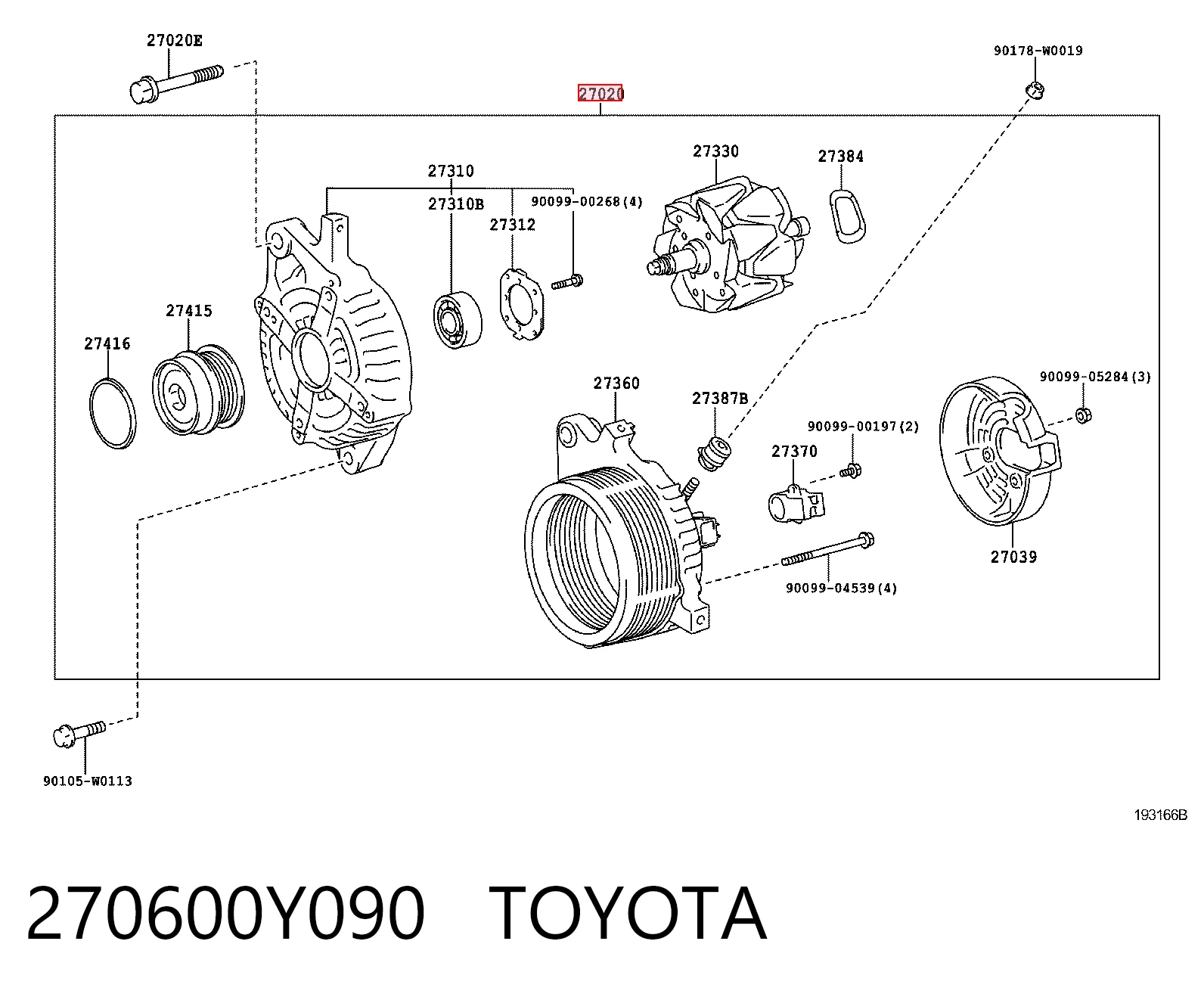 Alternator Toyota Corolla 