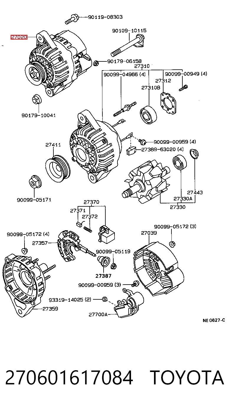 Alternator Honda Concerto 