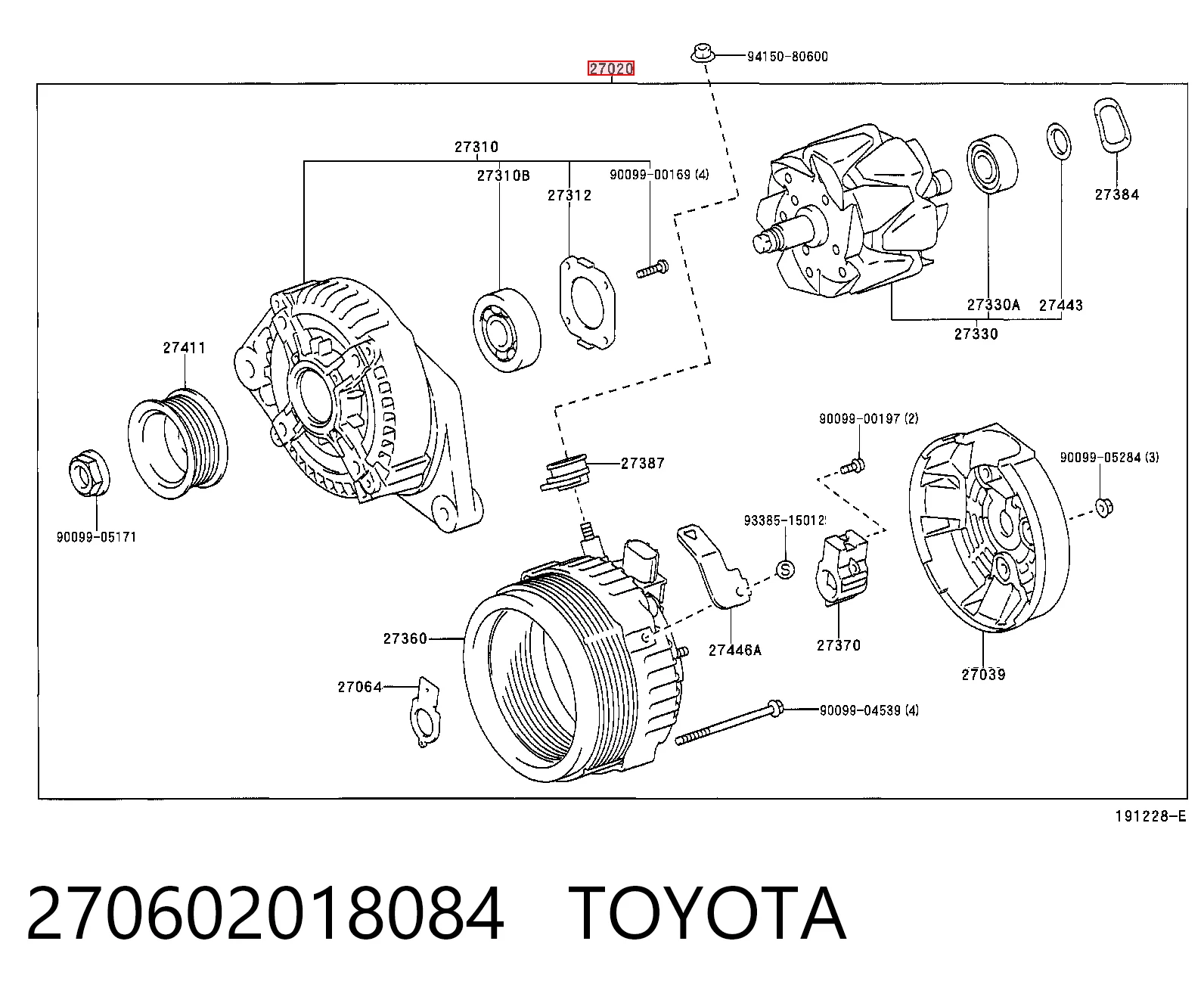 Alternator Lexus RX 300 SUV (MCU1) (1998 - 2003) cena, od 136,85 USD