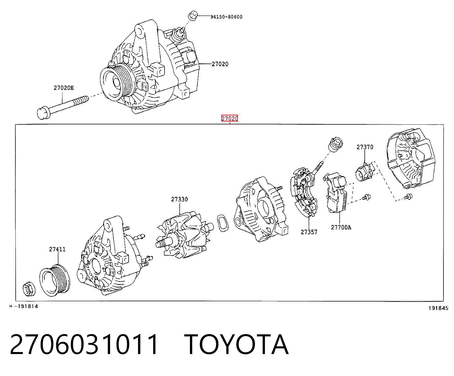 2706031011 Toyota