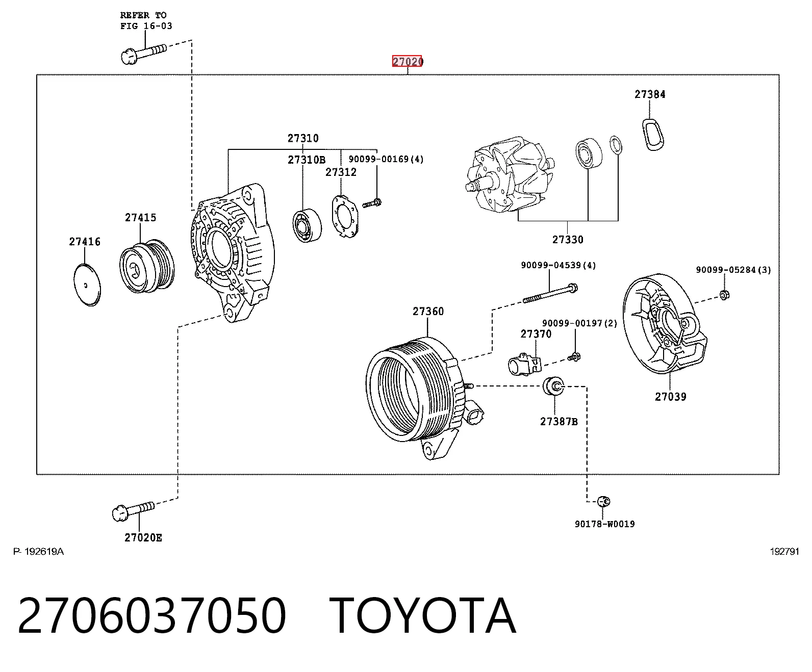  Alternator Toyota RAV4 3