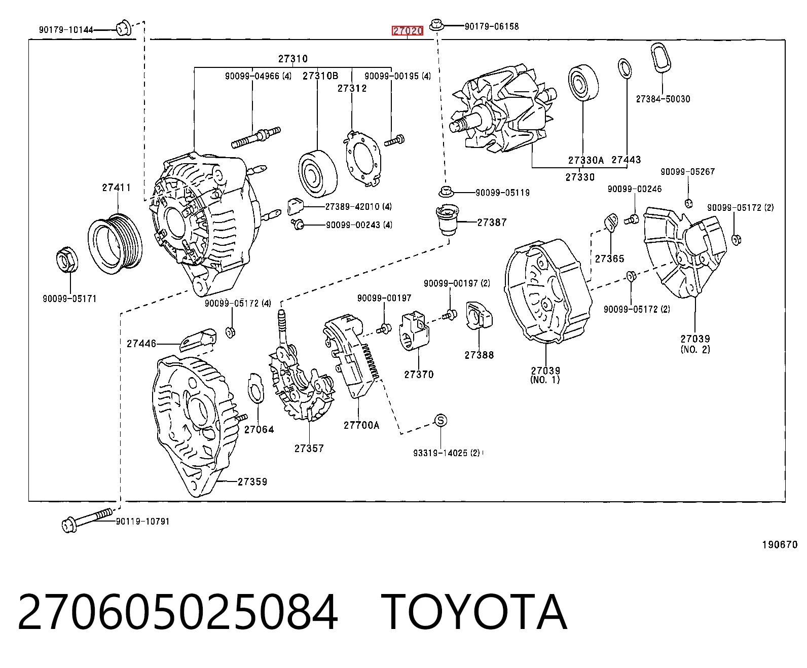 Alternator do Lexus LX 470 UZJ100