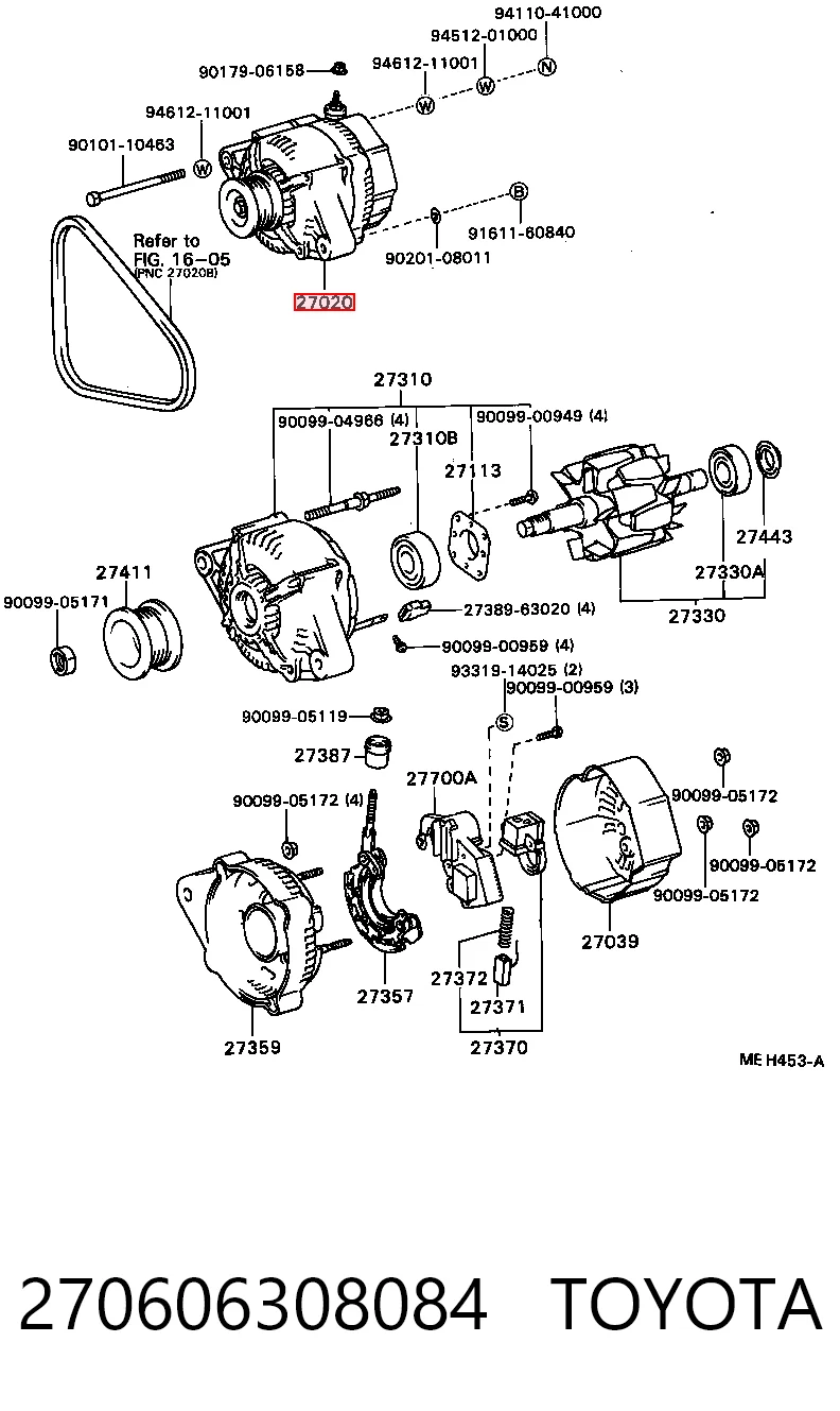 Alternator Toyota Carina II sedana (T17) (1987 - 1992) cena, od 133,43 USD