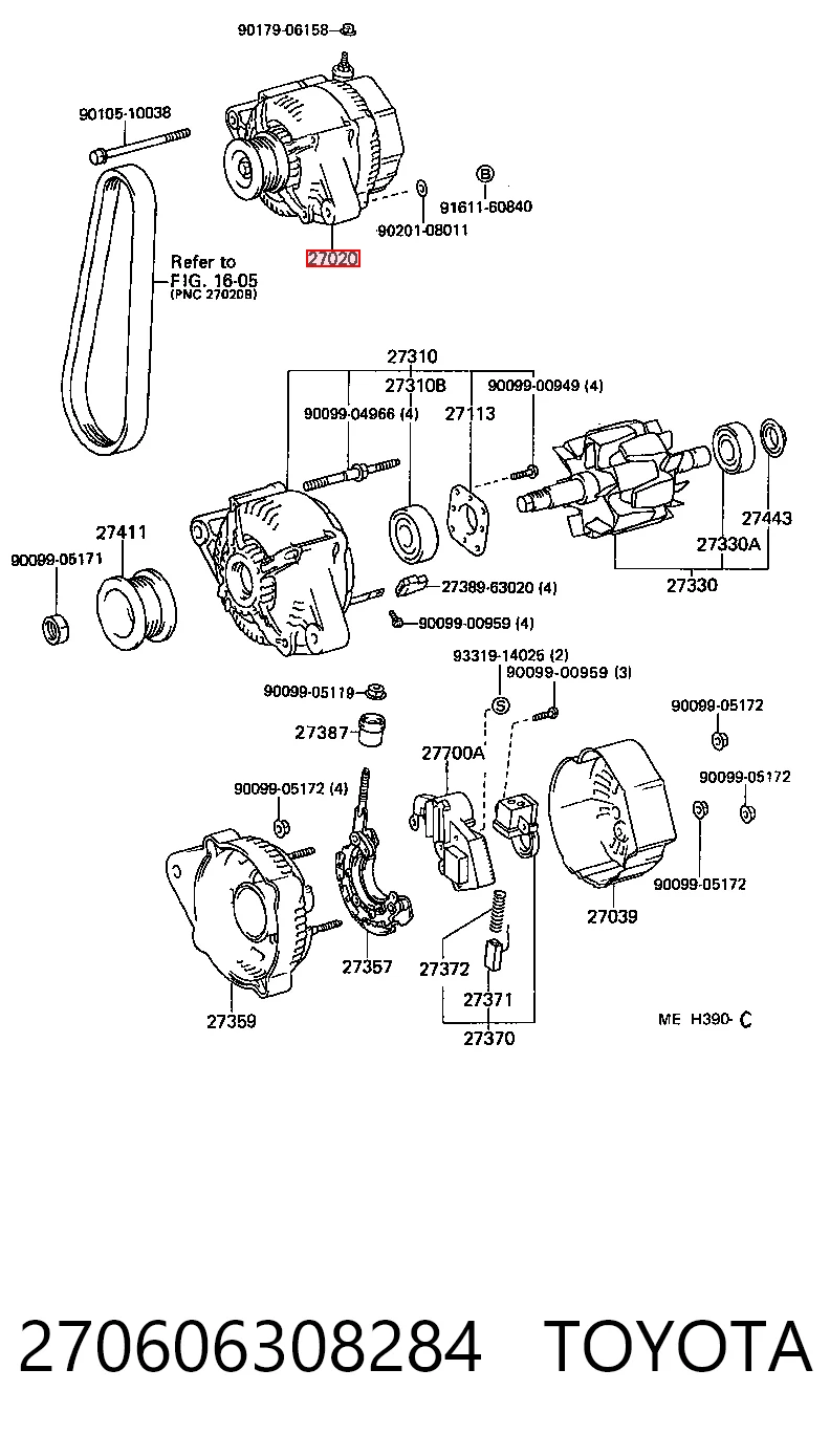  Alternator Toyota Carina 2
