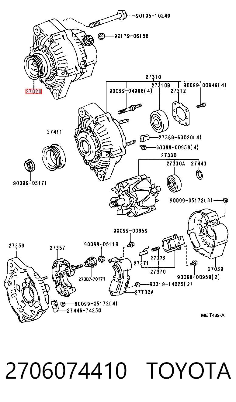 Alternator Toyota Carina II sedana (T17) (1987 - 1992) cena, od 86,08 USD