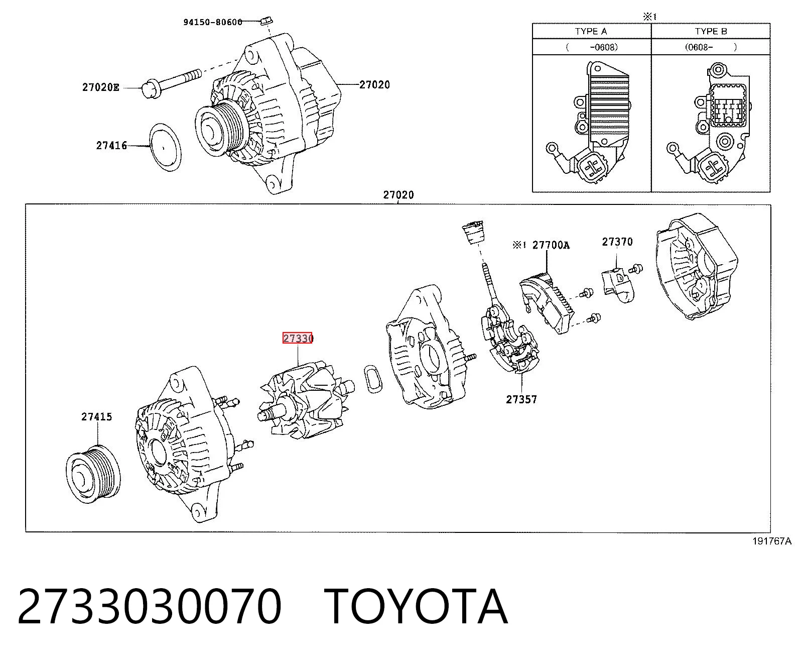 Kupić Wirnik alternatora Toyota Avensis  T27 w dobrej cenie