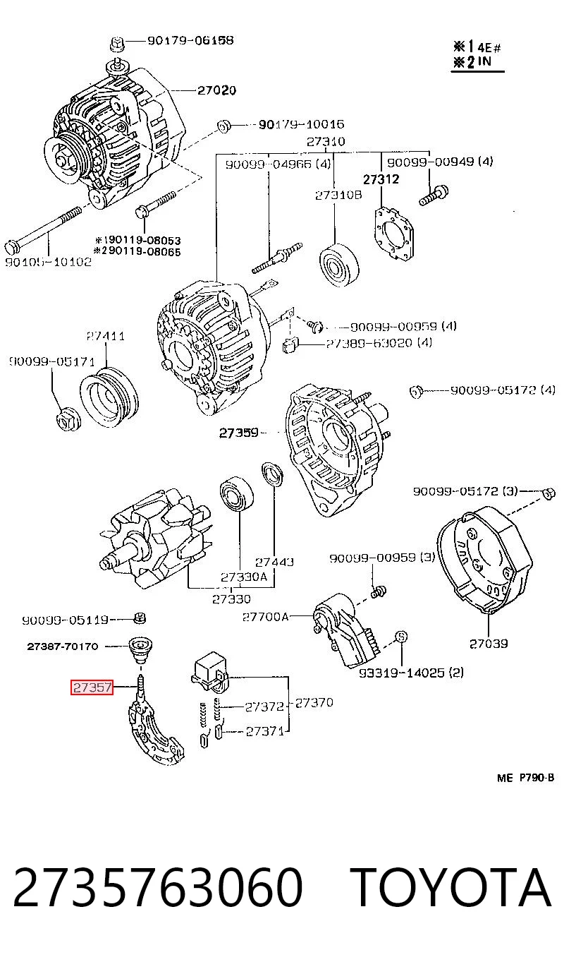 Mostek prostowniczy alternatora = Moster diodowy alternatora do Volkswagen Transporter T4 70B, 70C, 7DB, 7DK, 70J, 70K, 7DC, 7DJ