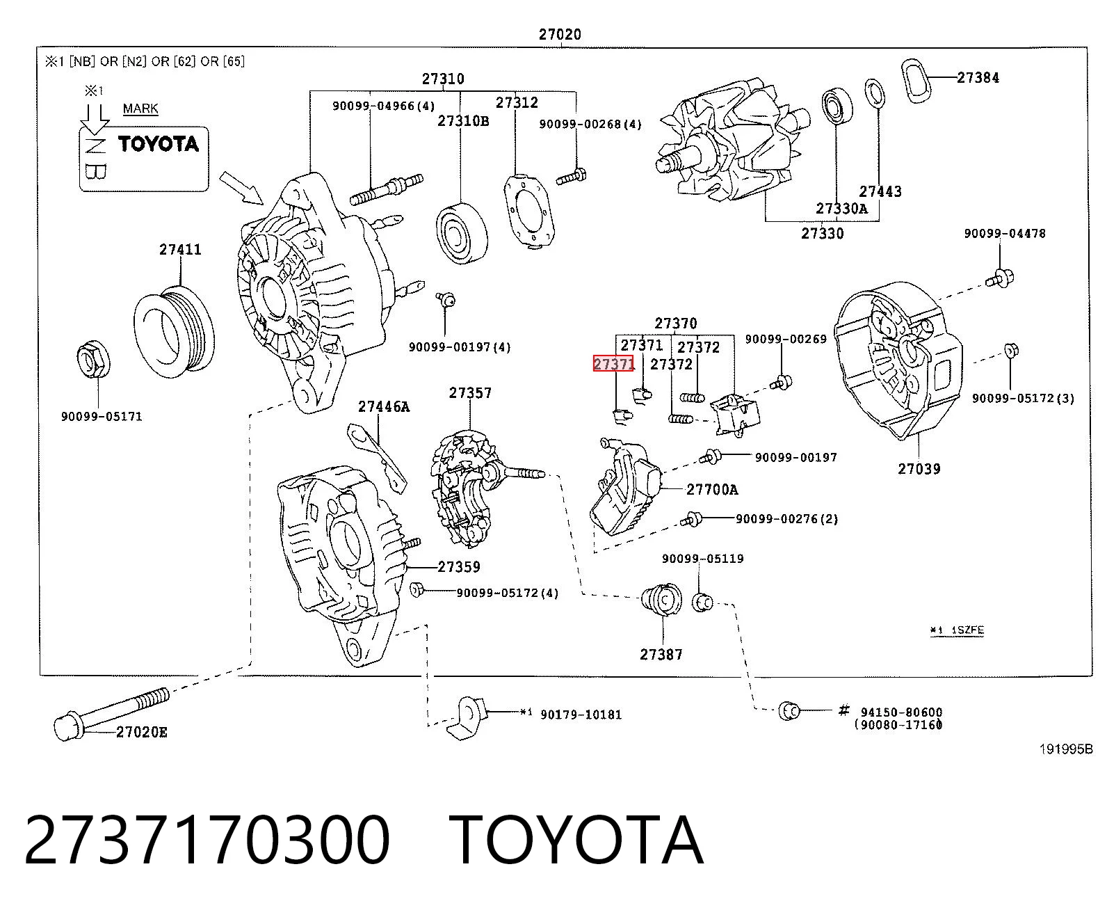 Do koszyka Szczotka alternatora Ford Fusion  JU