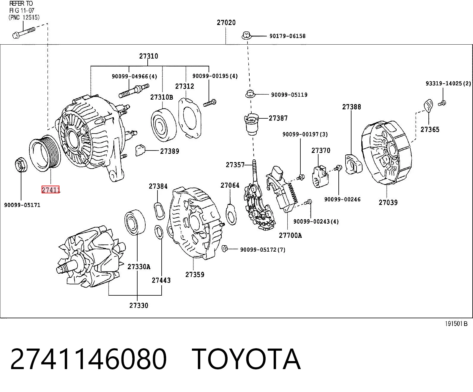 Kupić Koło pasowe alternatora Toyota Camry V20 w dobrej cenie