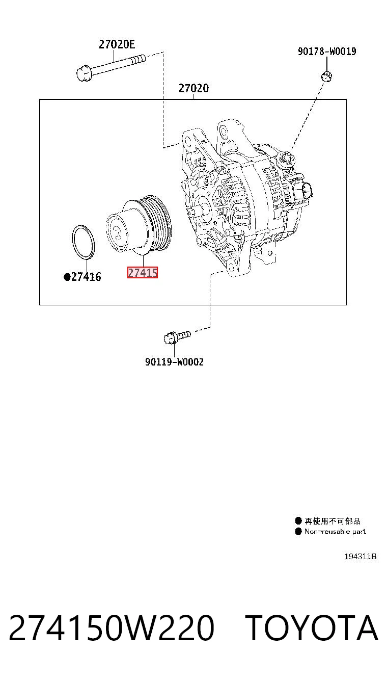 274150W220 Toyota