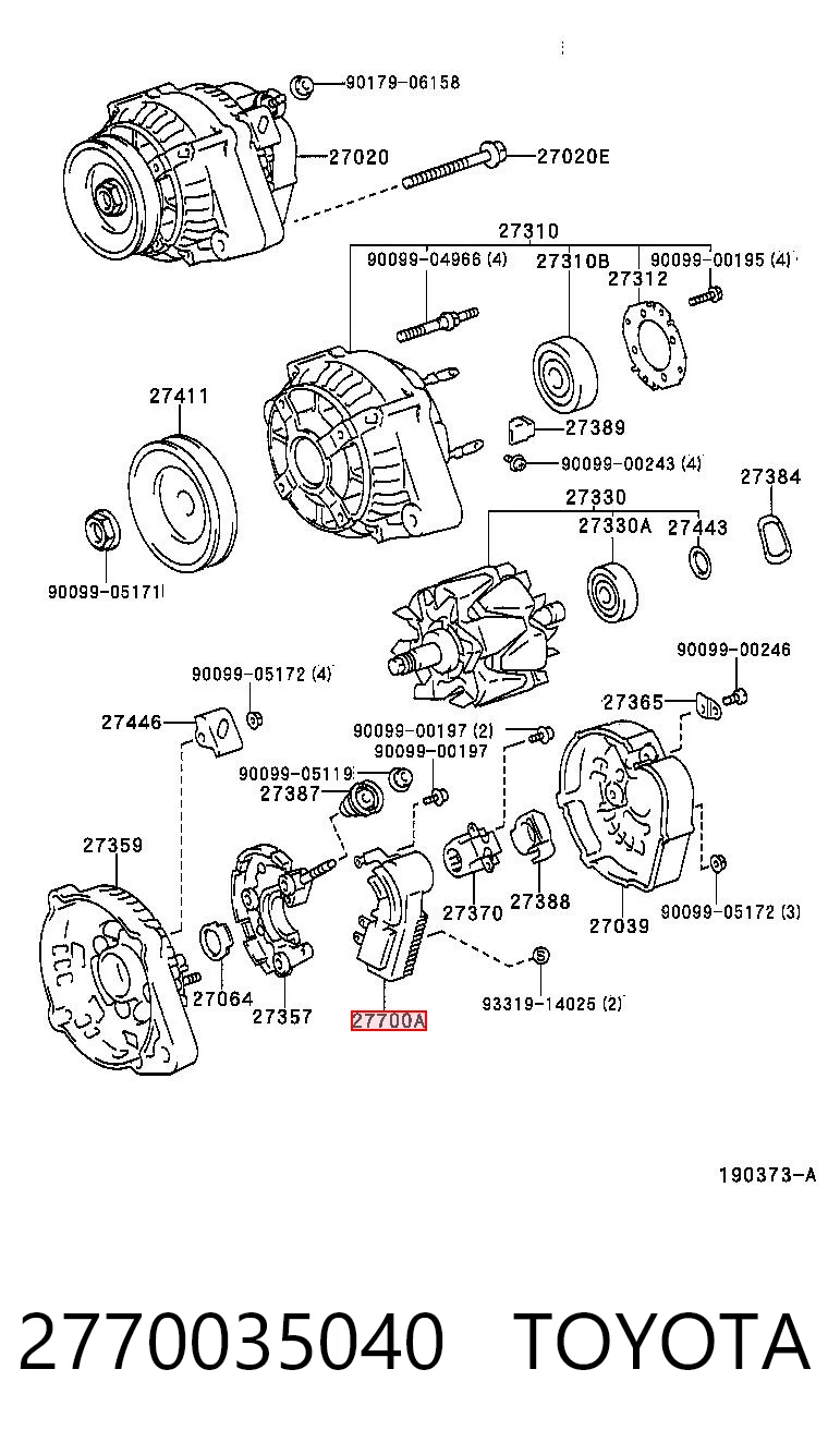  Regulator alternatora (przekaźnik ładowania) Toyota Camry 3