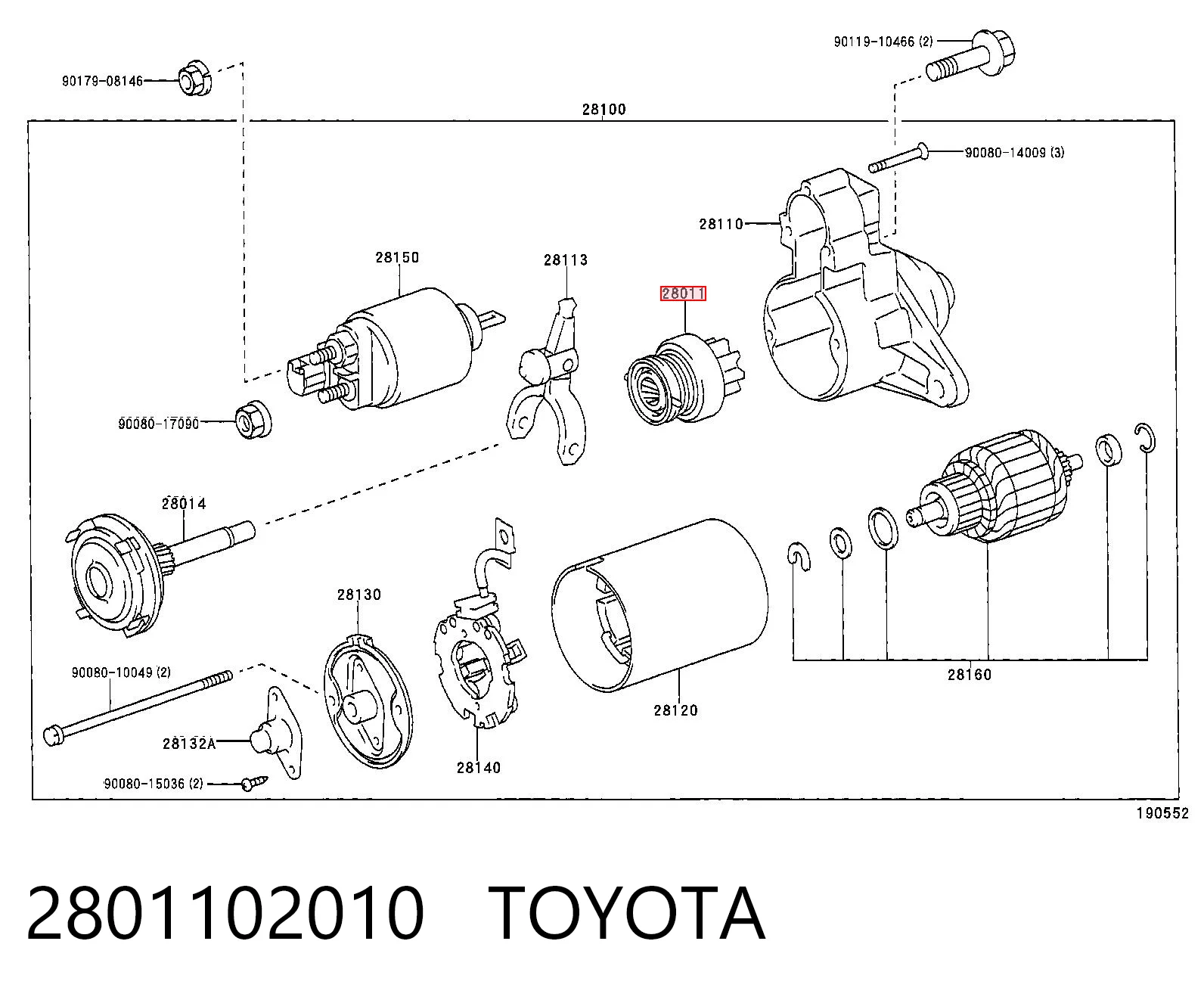 2801102010 Toyota