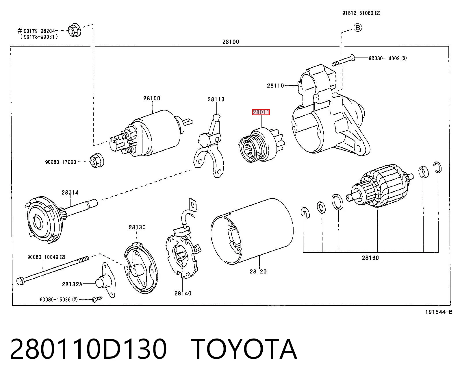 280110D130 Toyota