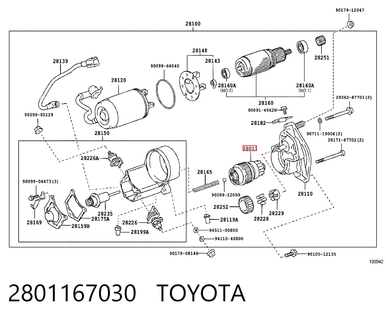 2801167030 Toyota