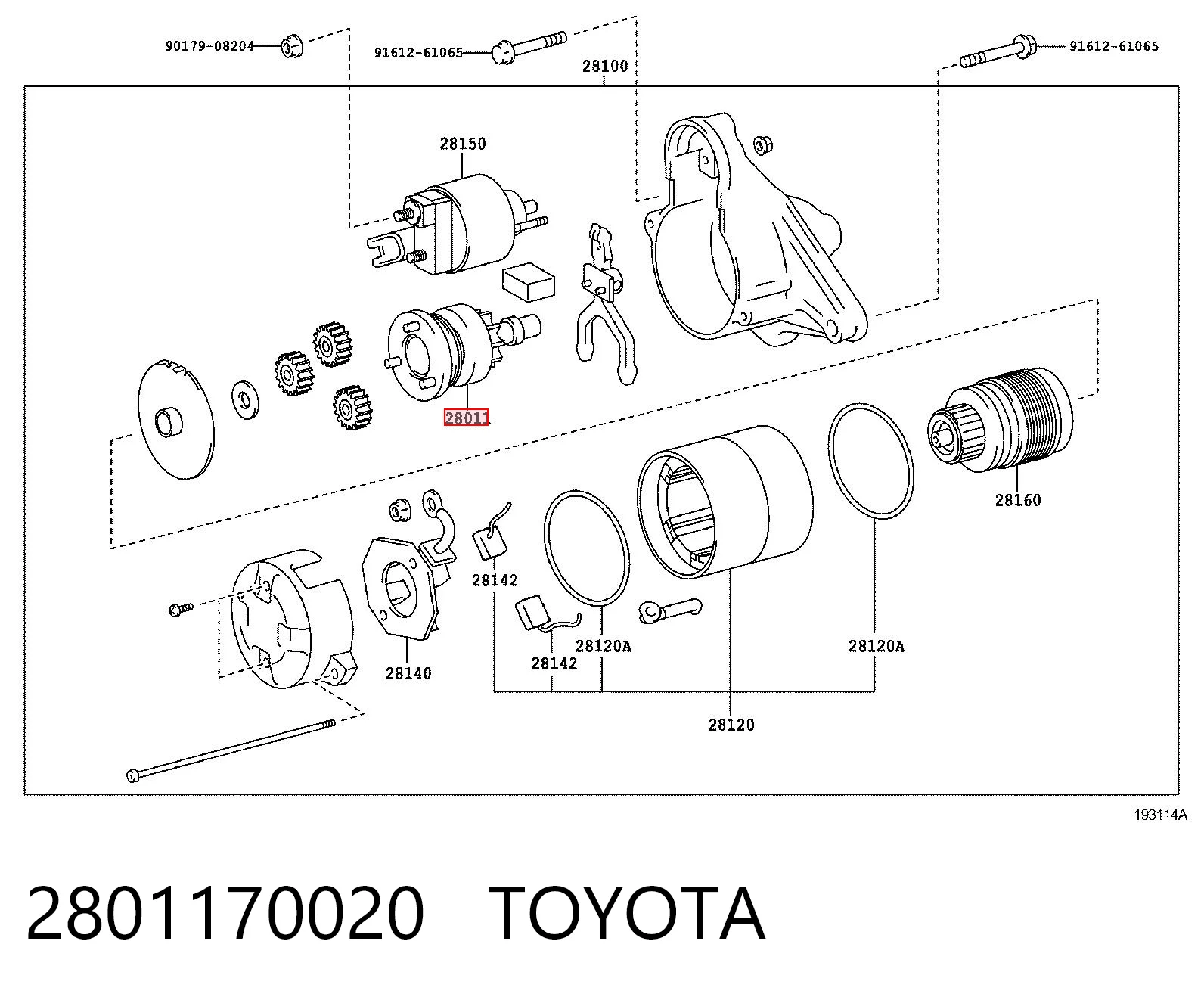 2801170020 Toyota