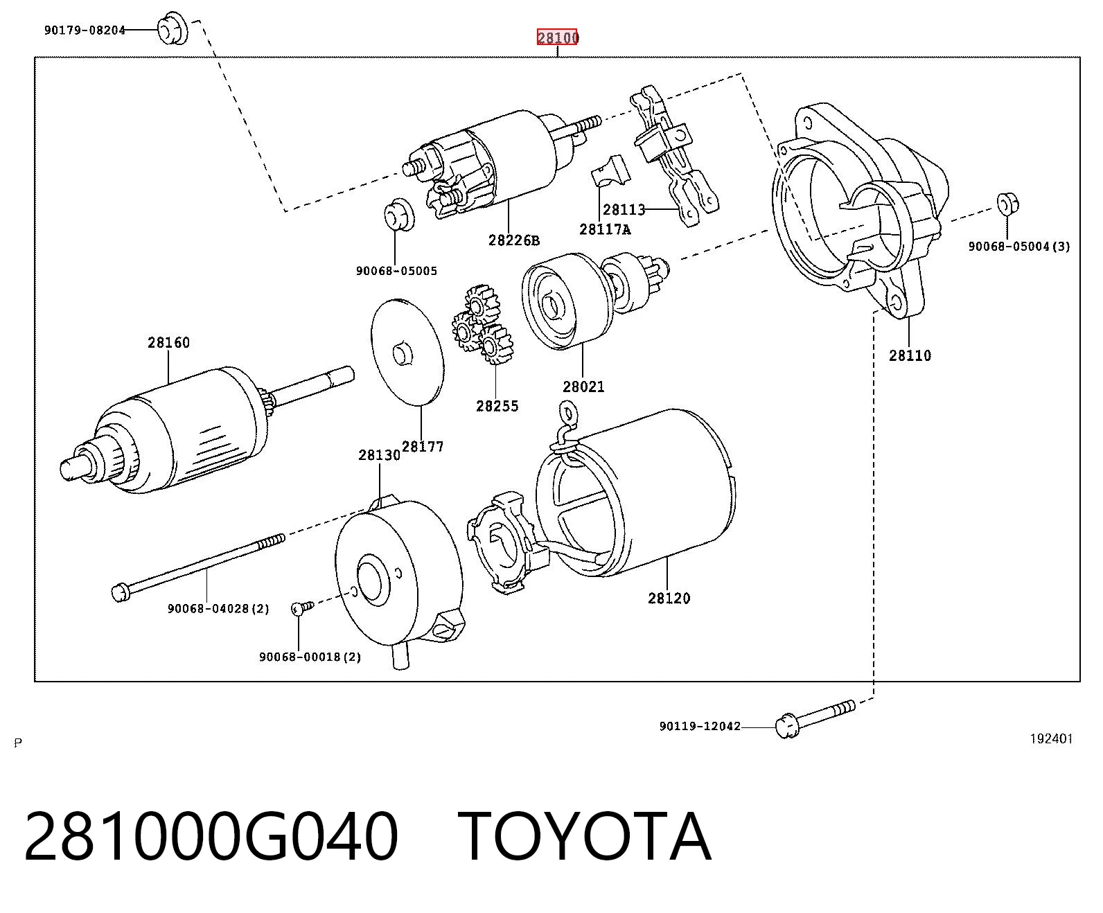 Rozrusznik Toyota Avensis III sedana (T27) (2008 - 2018) cena, od 74,91 USD