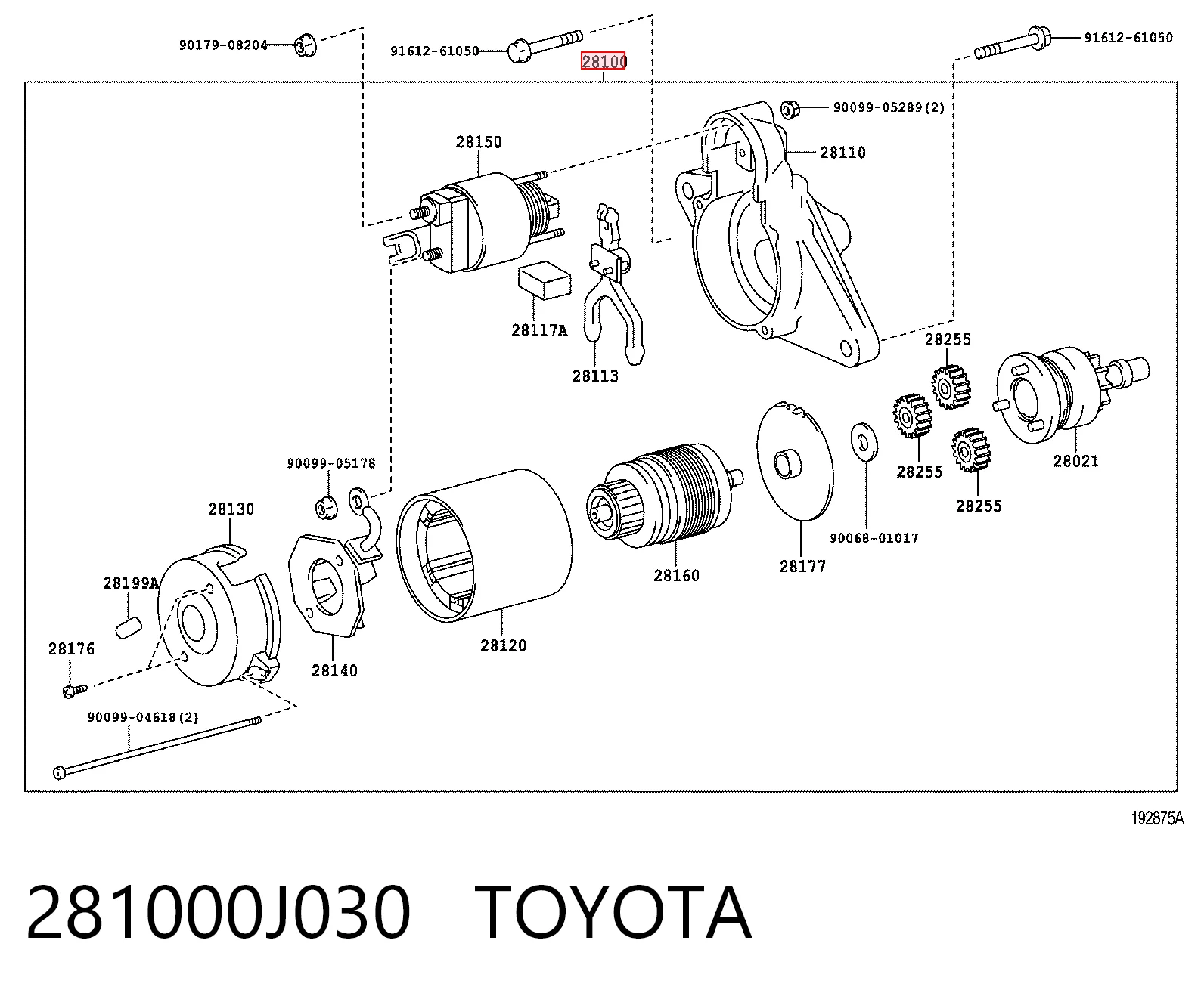 Rozrusznik Toyota 281000J030 cena, od 88,96 USD