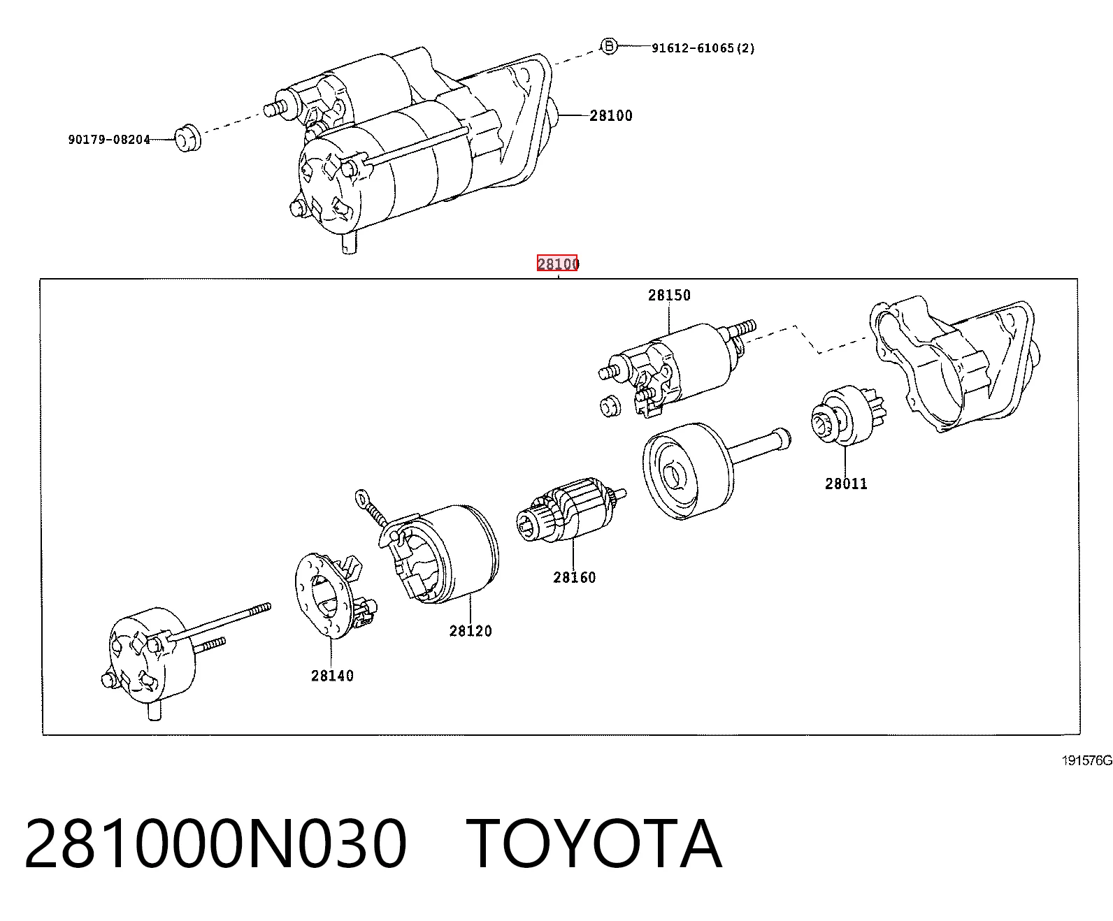 Do koszyka Rozrusznik Toyota Yaris  P10