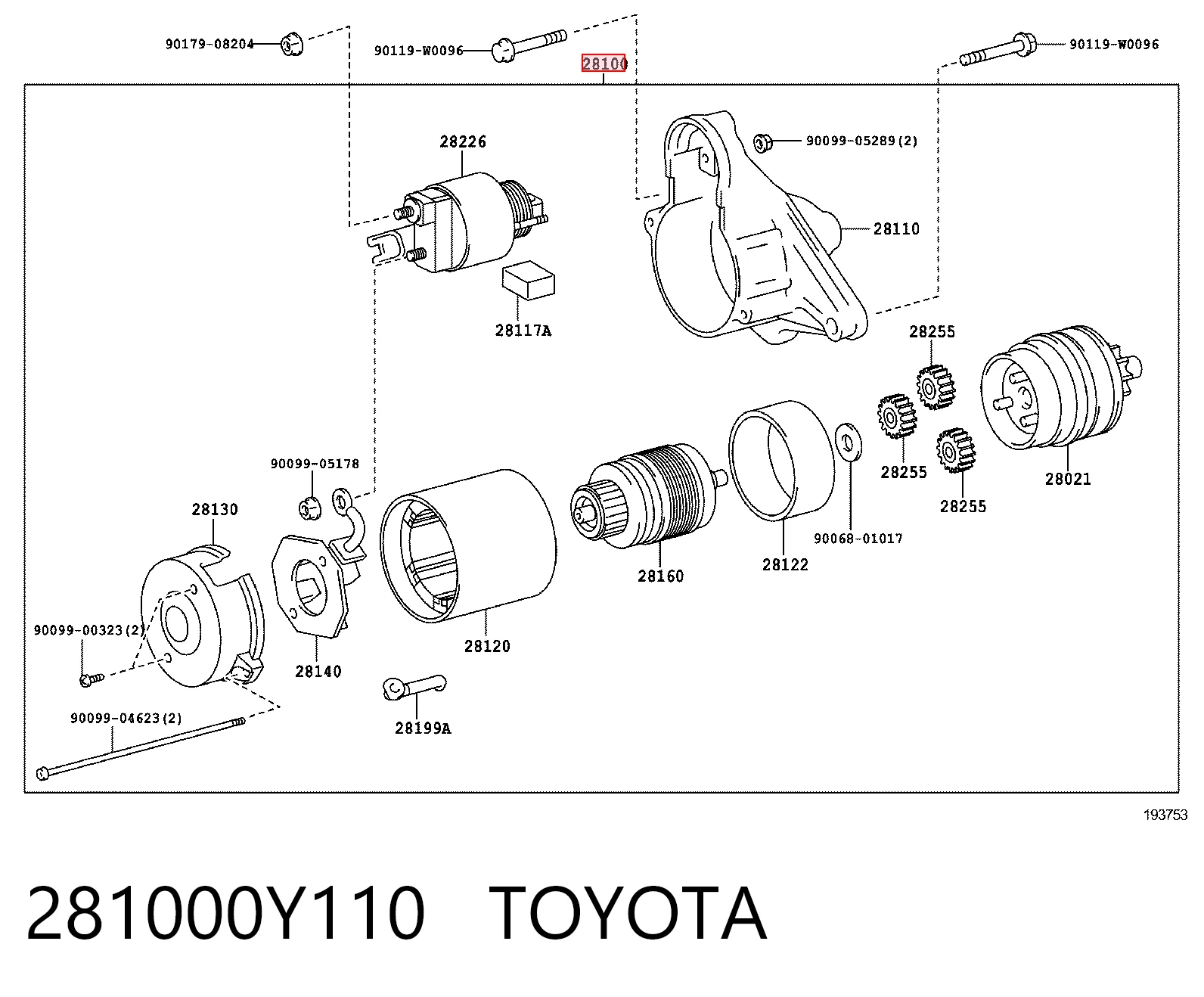 281000Y110 Toyota
