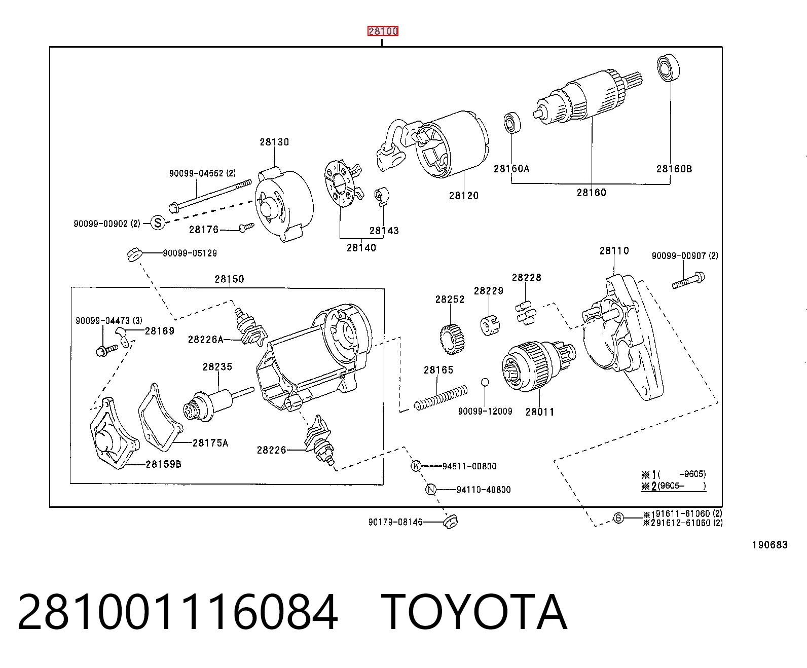 281001116084 Toyota